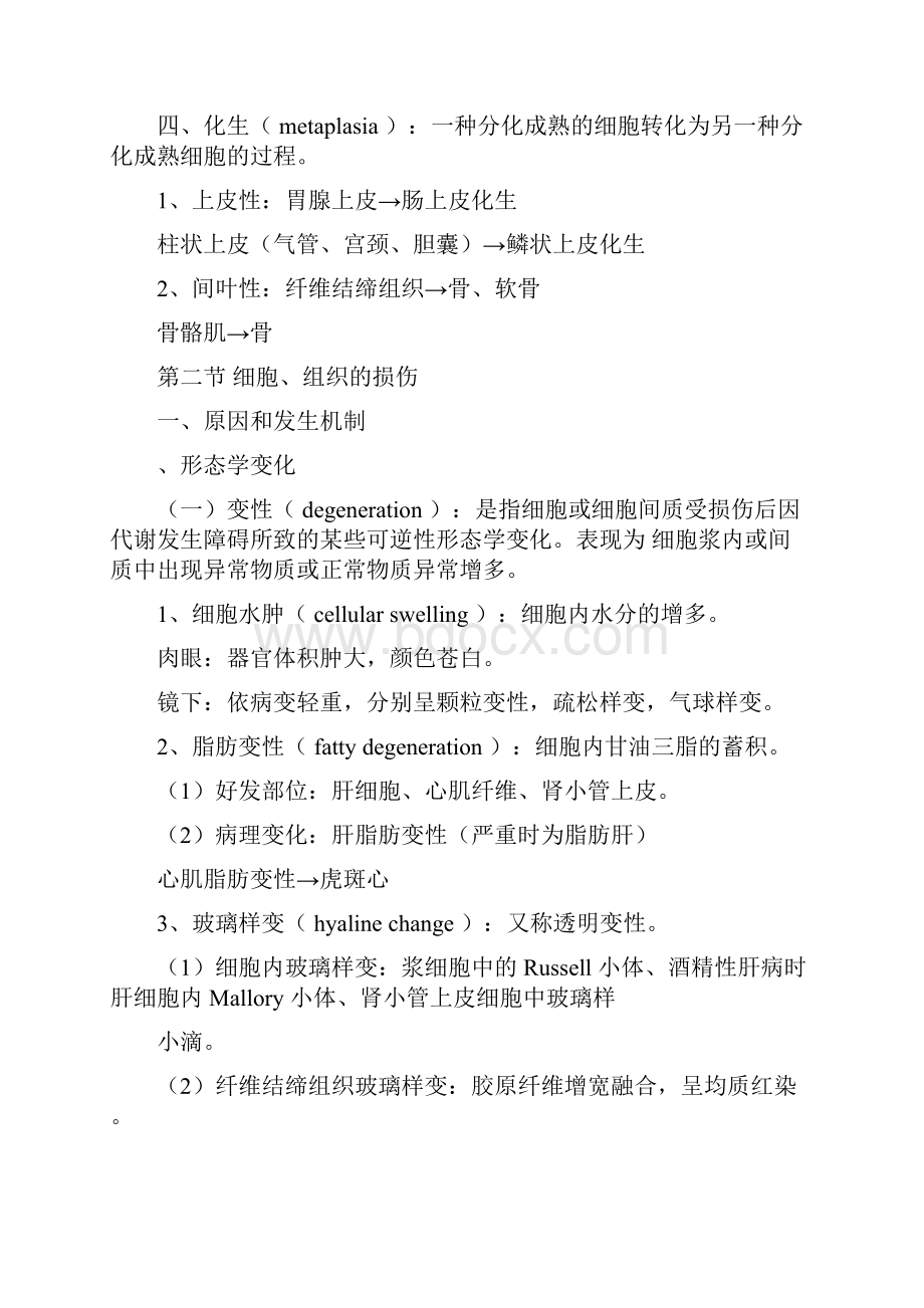 病理学各章重点总结病理学重点知识总结Word格式.docx_第2页