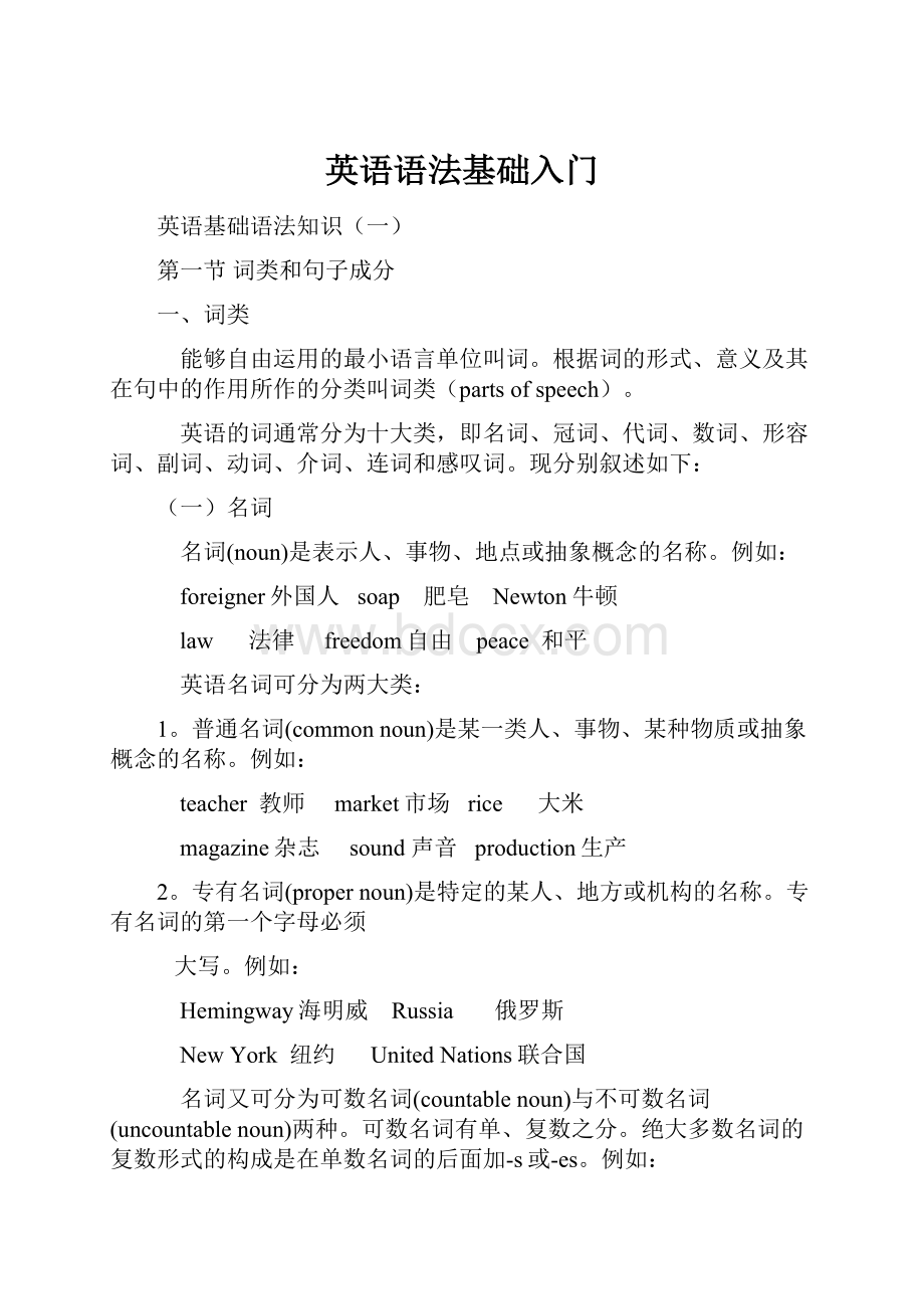 英语语法基础入门.docx_第1页