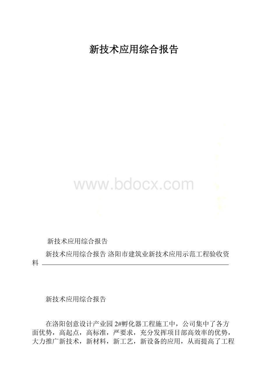 新技术应用综合报告文档格式.docx_第1页