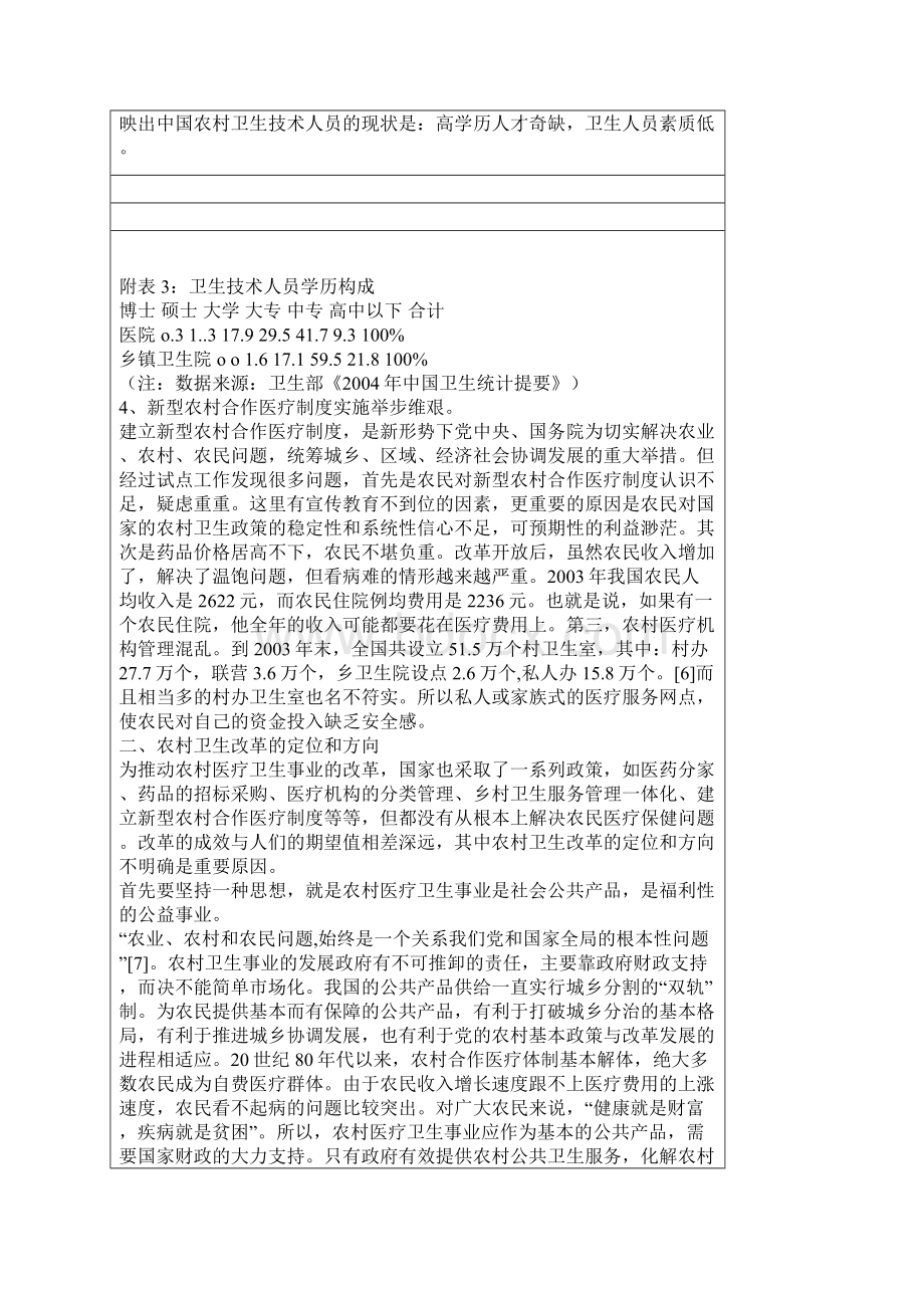 农村医疗卫生体制改革的困惑与对策.docx_第3页