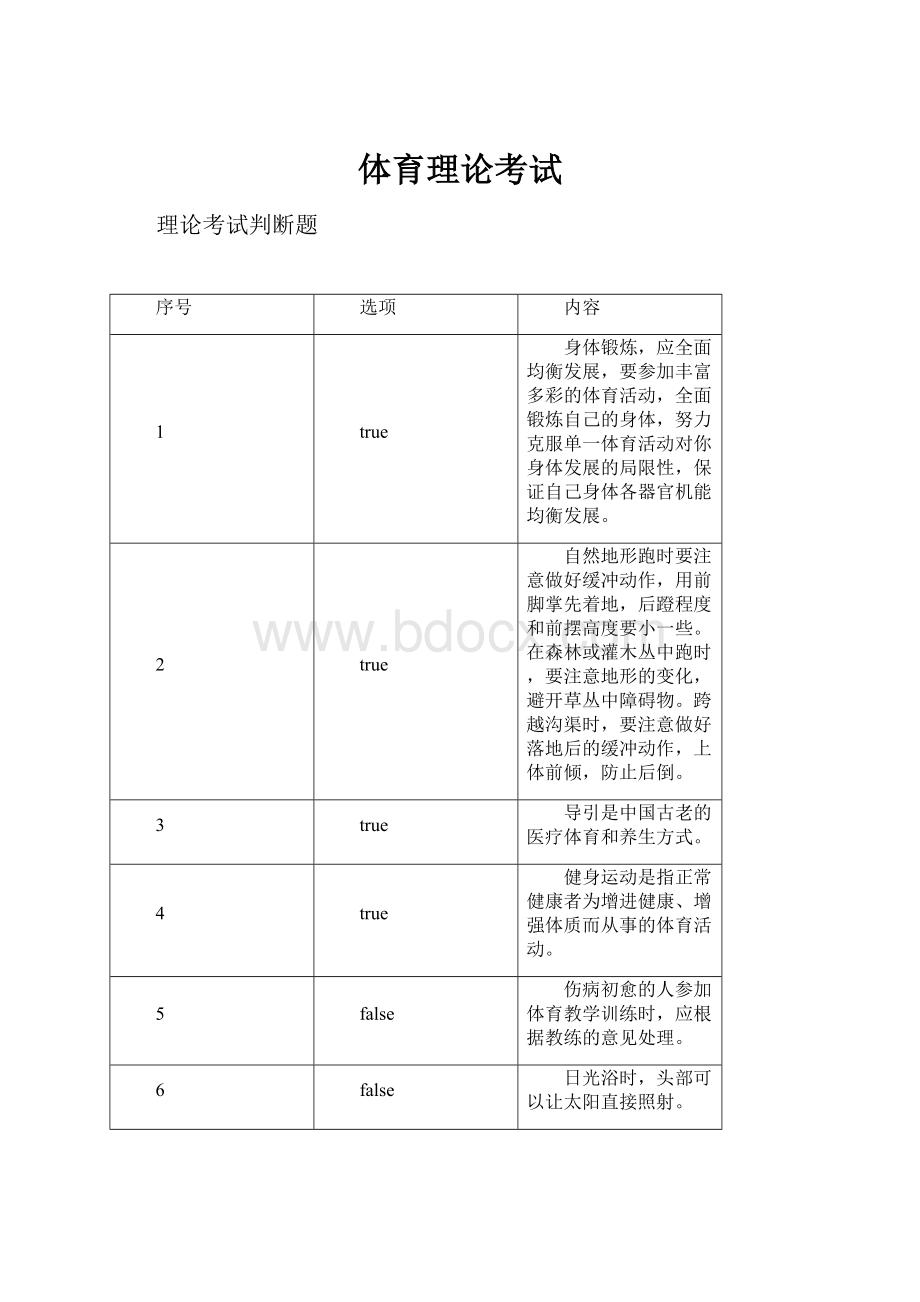 体育理论考试Word文档下载推荐.docx