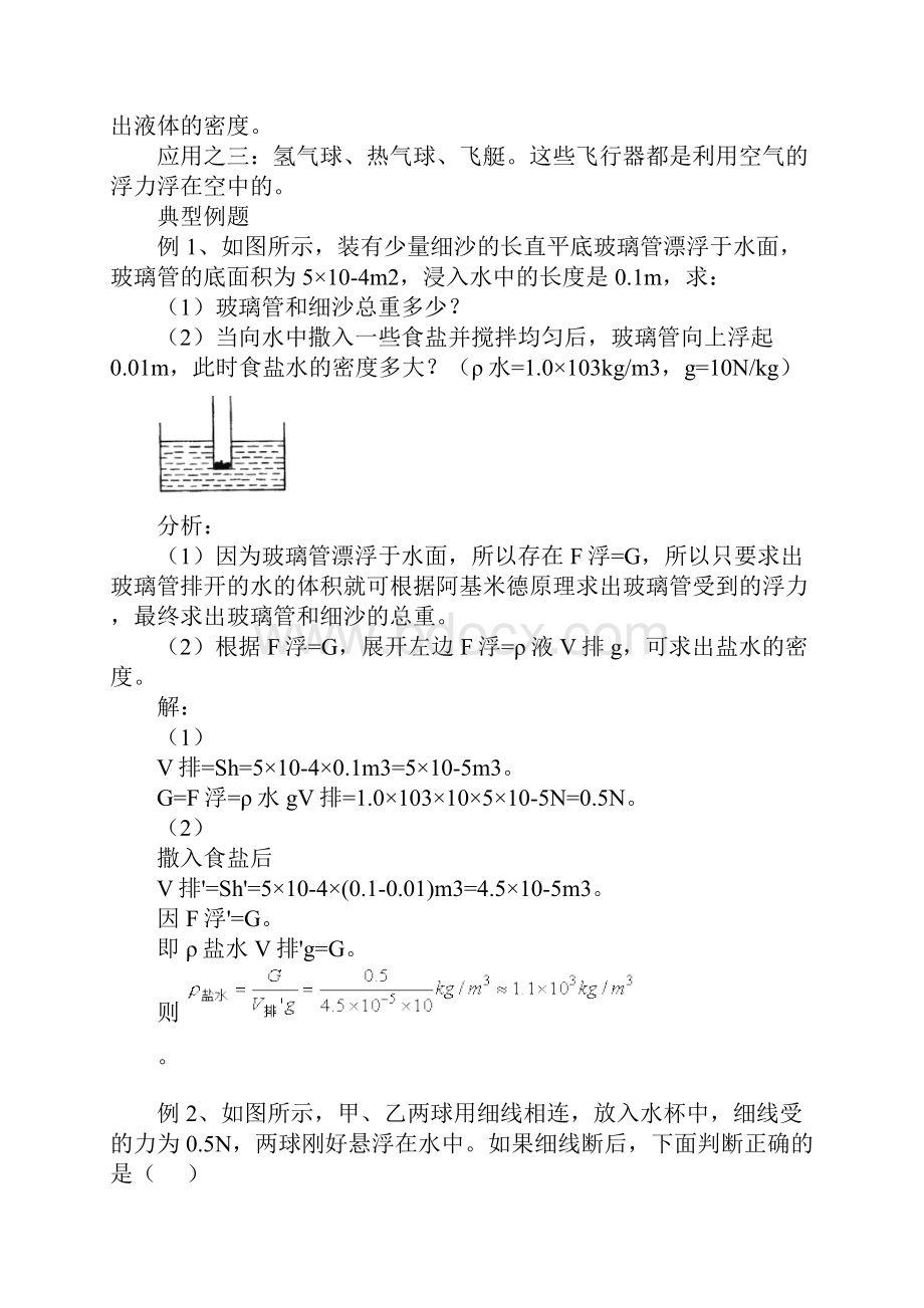 十章浮力知识点及测试题.docx_第2页