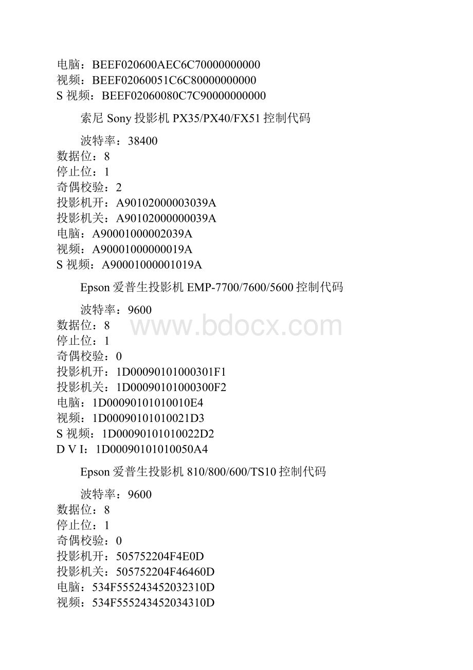 投影代码大全中控用电脑控Word下载.docx_第3页