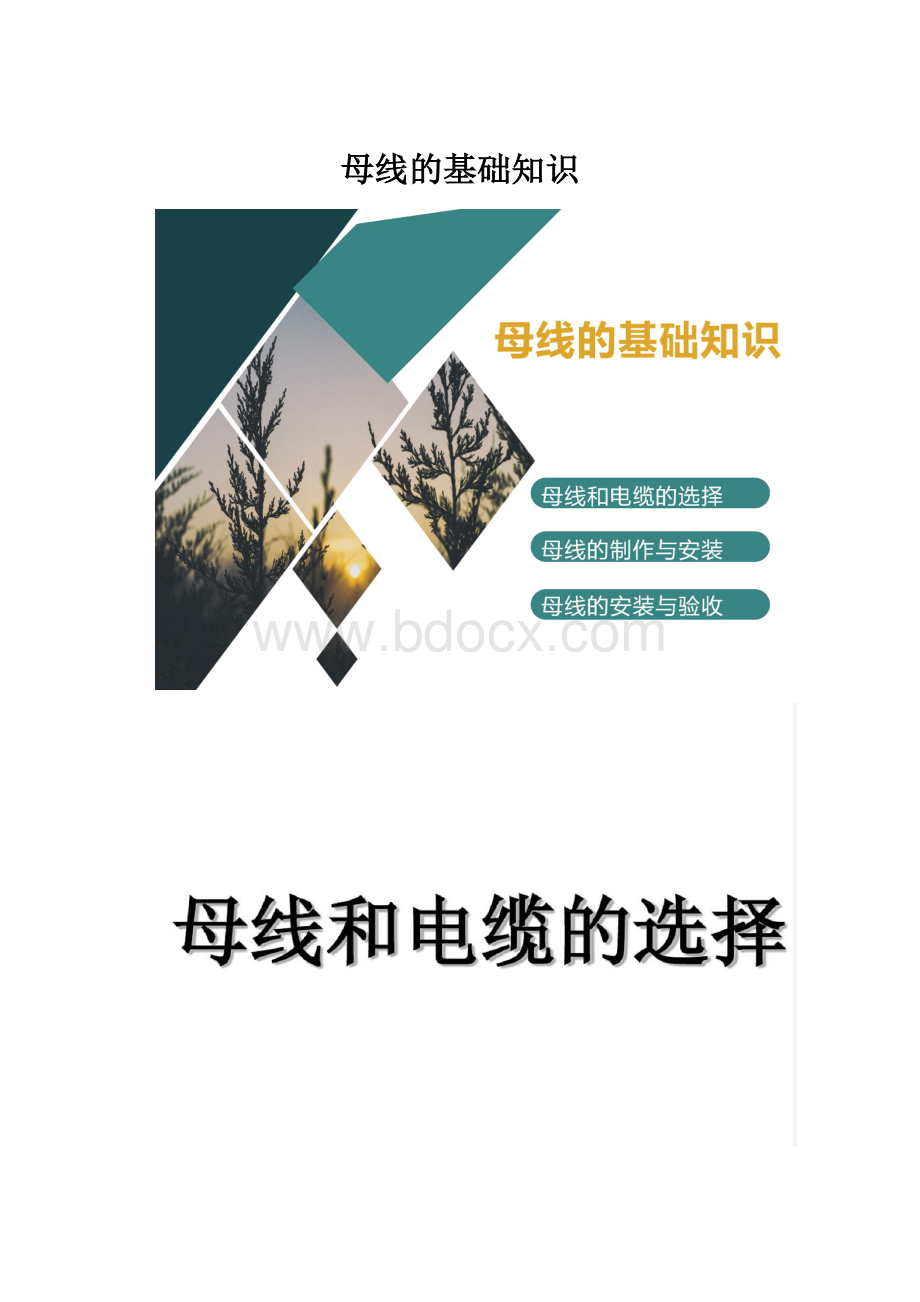 母线的基础知识.docx