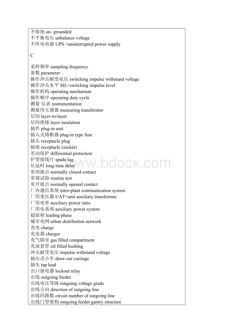 中英对照电气专业英语词汇Word格式.docx_第3页