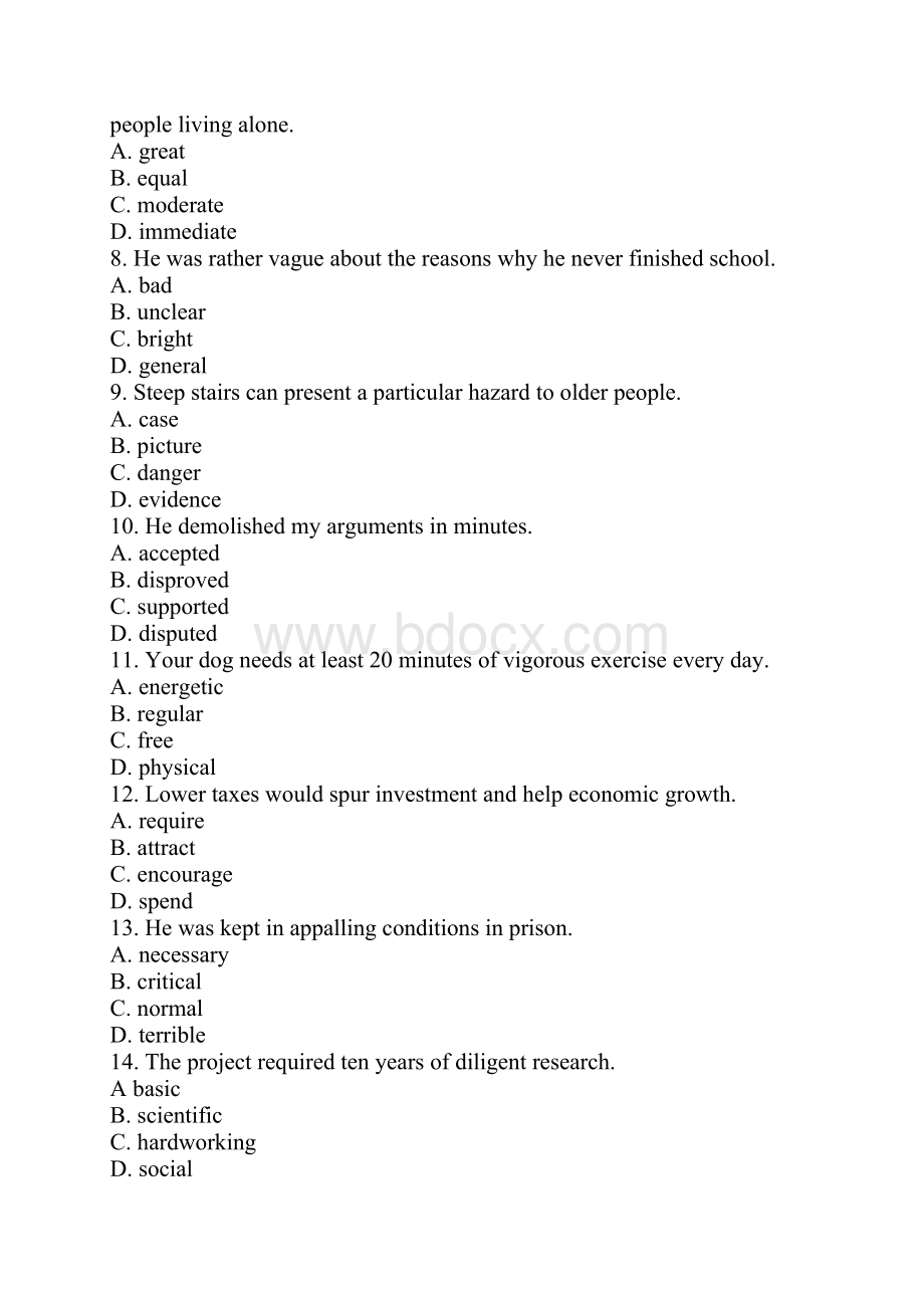 度全国职称英语等级考试试题Word文档格式.docx_第2页