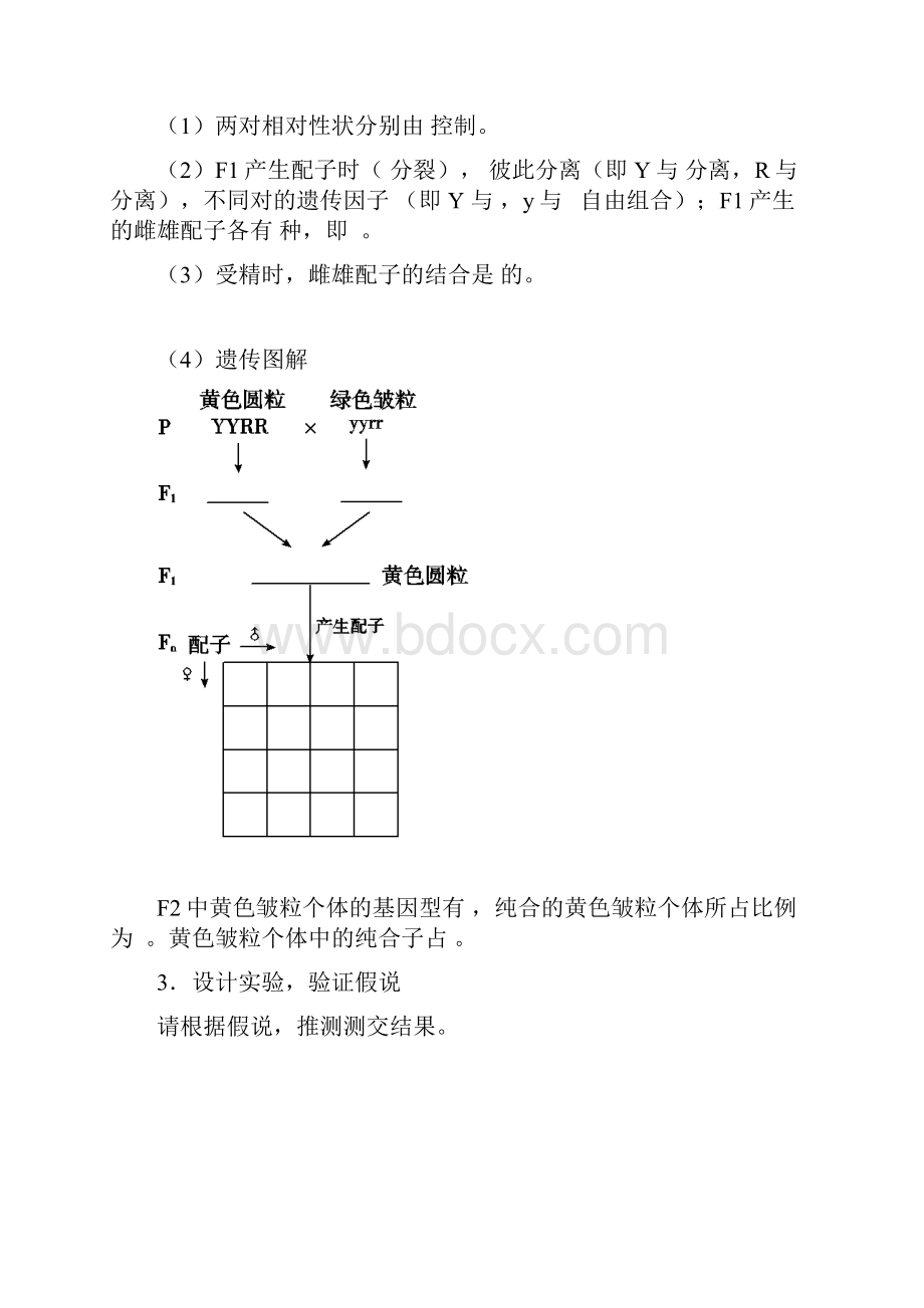 届高考生物一轮课堂复习学案16《豌豆杂交实验》二解析Word格式.docx_第2页