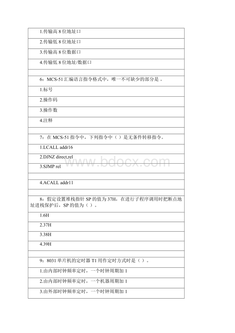 电气工程及其自动化单片机原理及应用单选题.docx_第2页