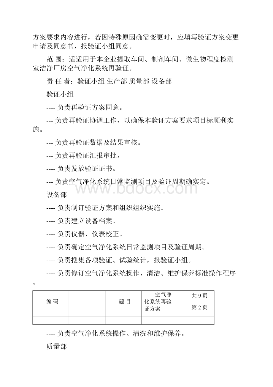 洁净厂房空气净化系统验证方案样本.docx_第2页