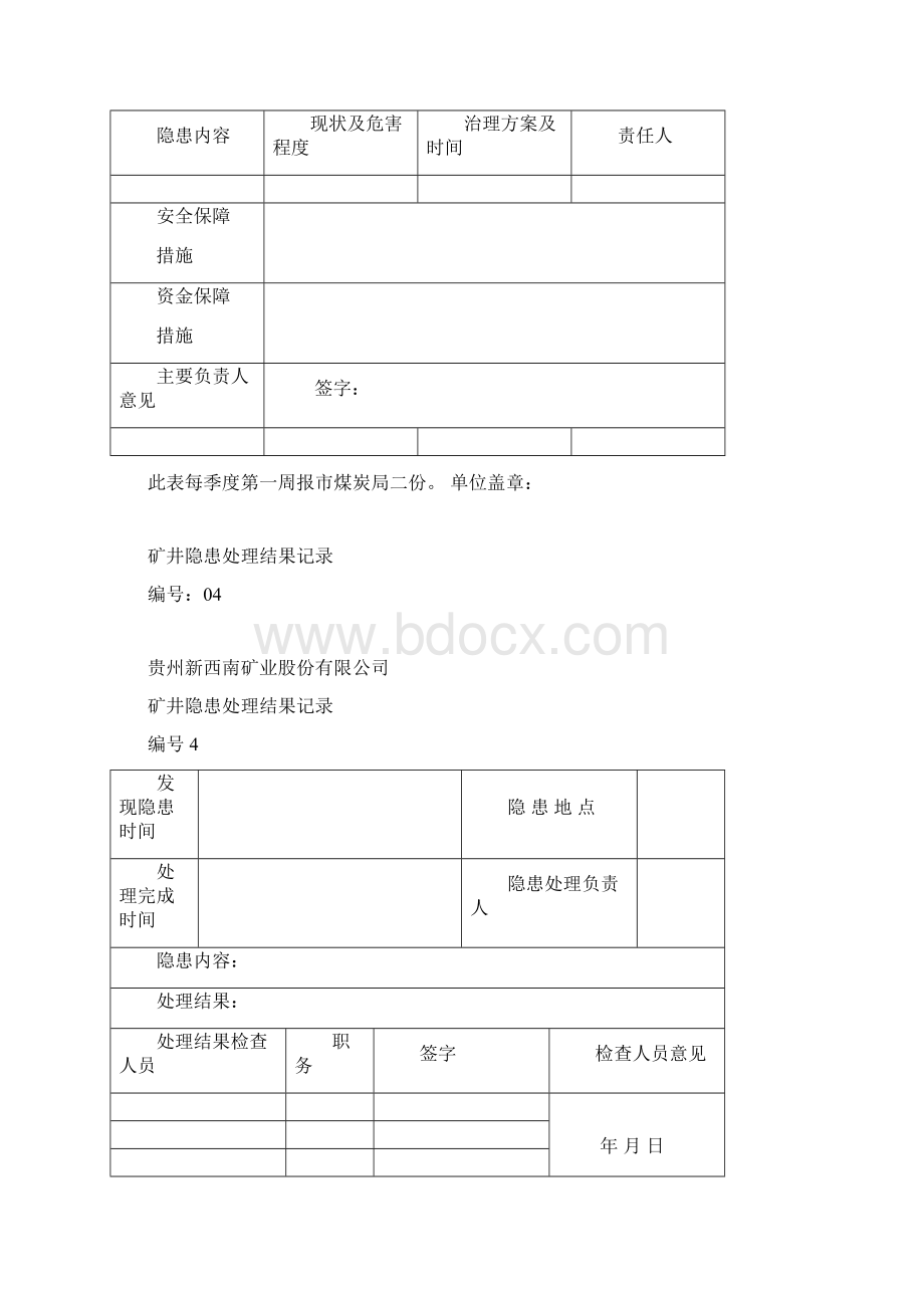 冶金行业煤矿安全管理记录台帐汇编年Word文档下载推荐.docx_第2页