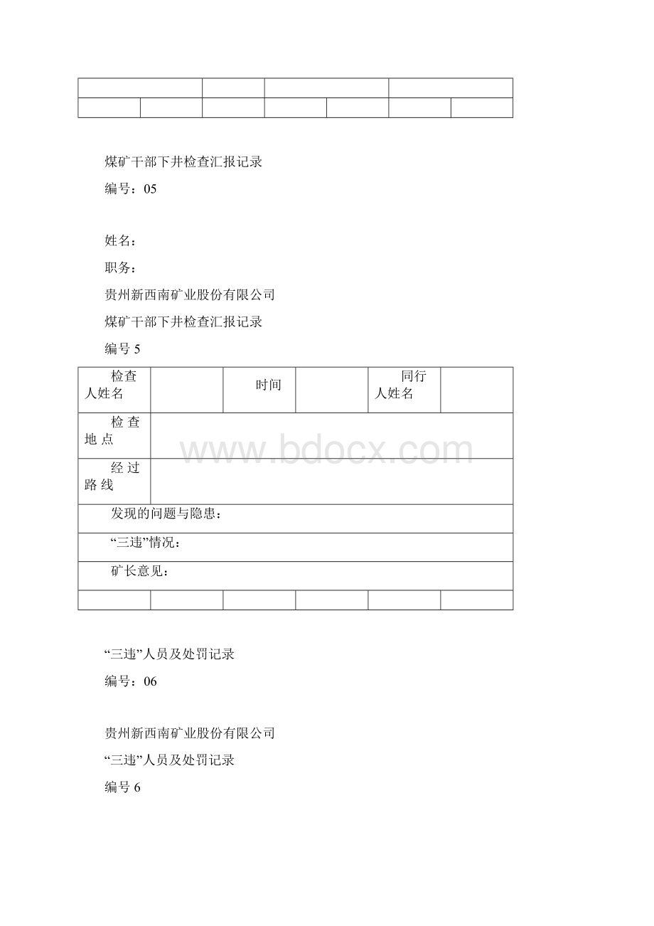 冶金行业煤矿安全管理记录台帐汇编年Word文档下载推荐.docx_第3页