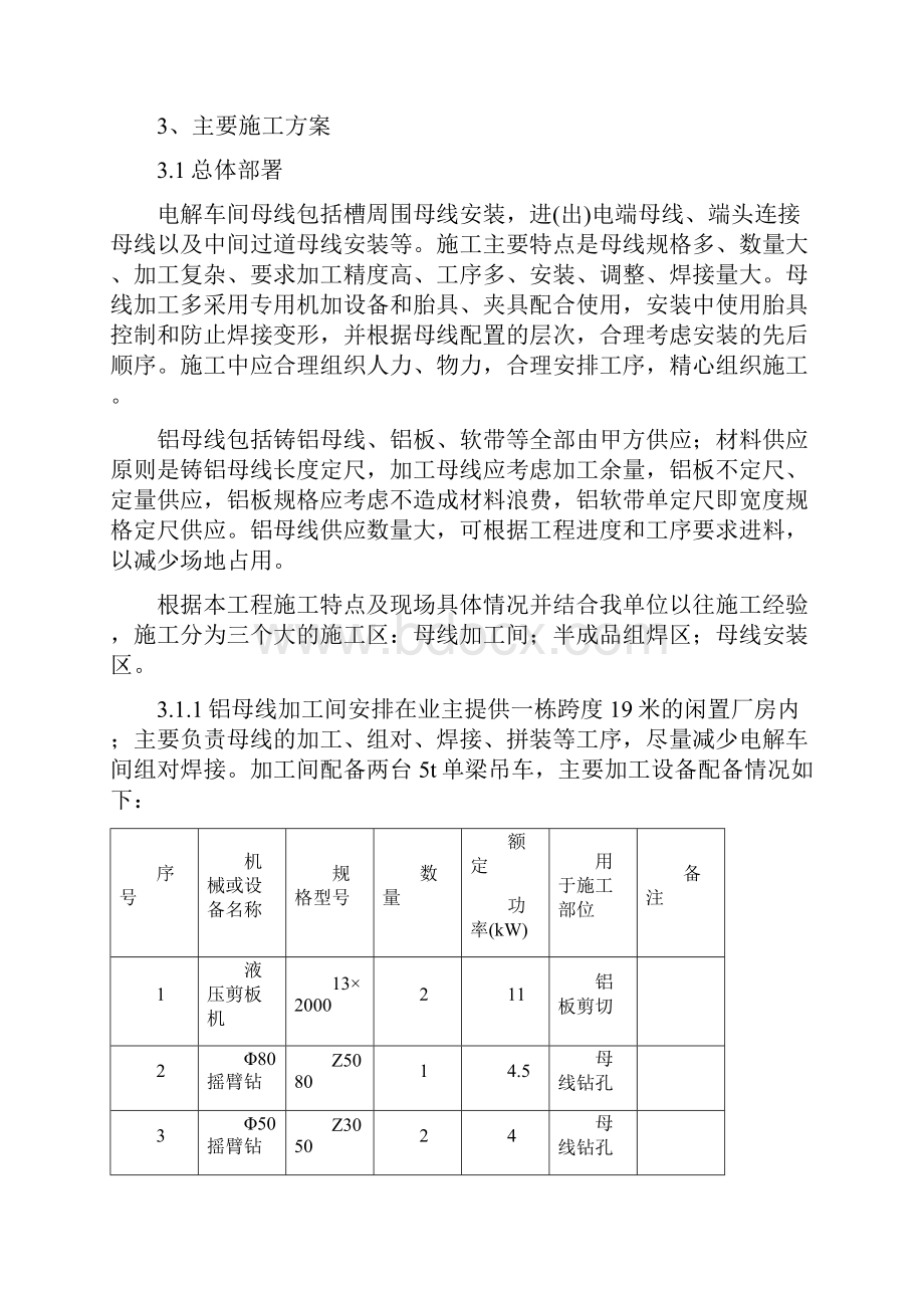 母线加工安装方案建筑工程测量建筑施工.docx_第2页