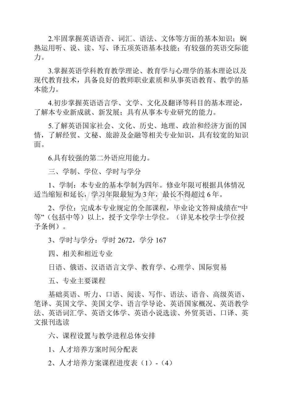 英语专业师范培养方案doc 2.docx_第2页