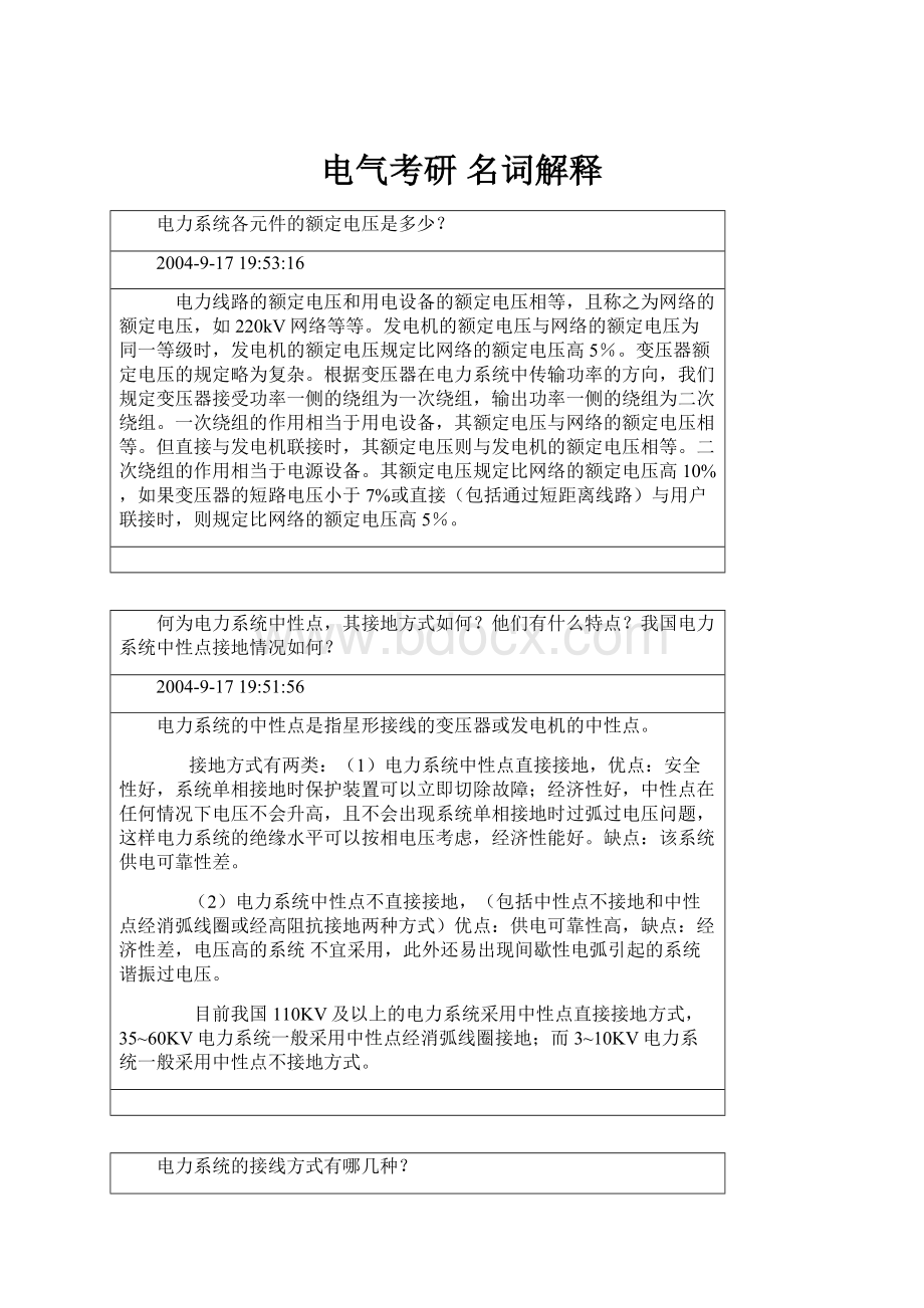 电气考研 名词解释Word文档格式.docx_第1页