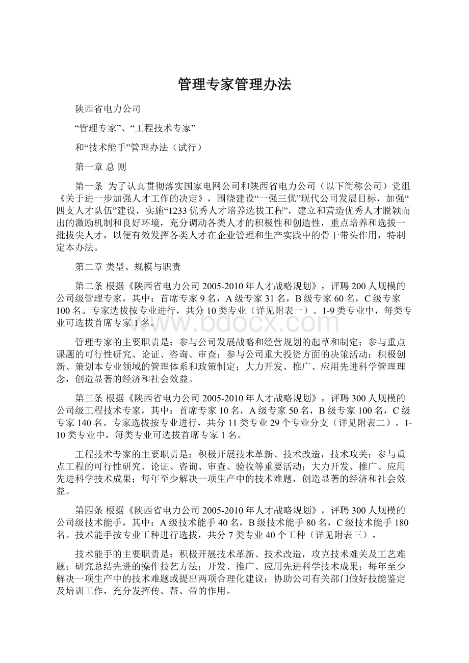 管理专家管理办法.docx