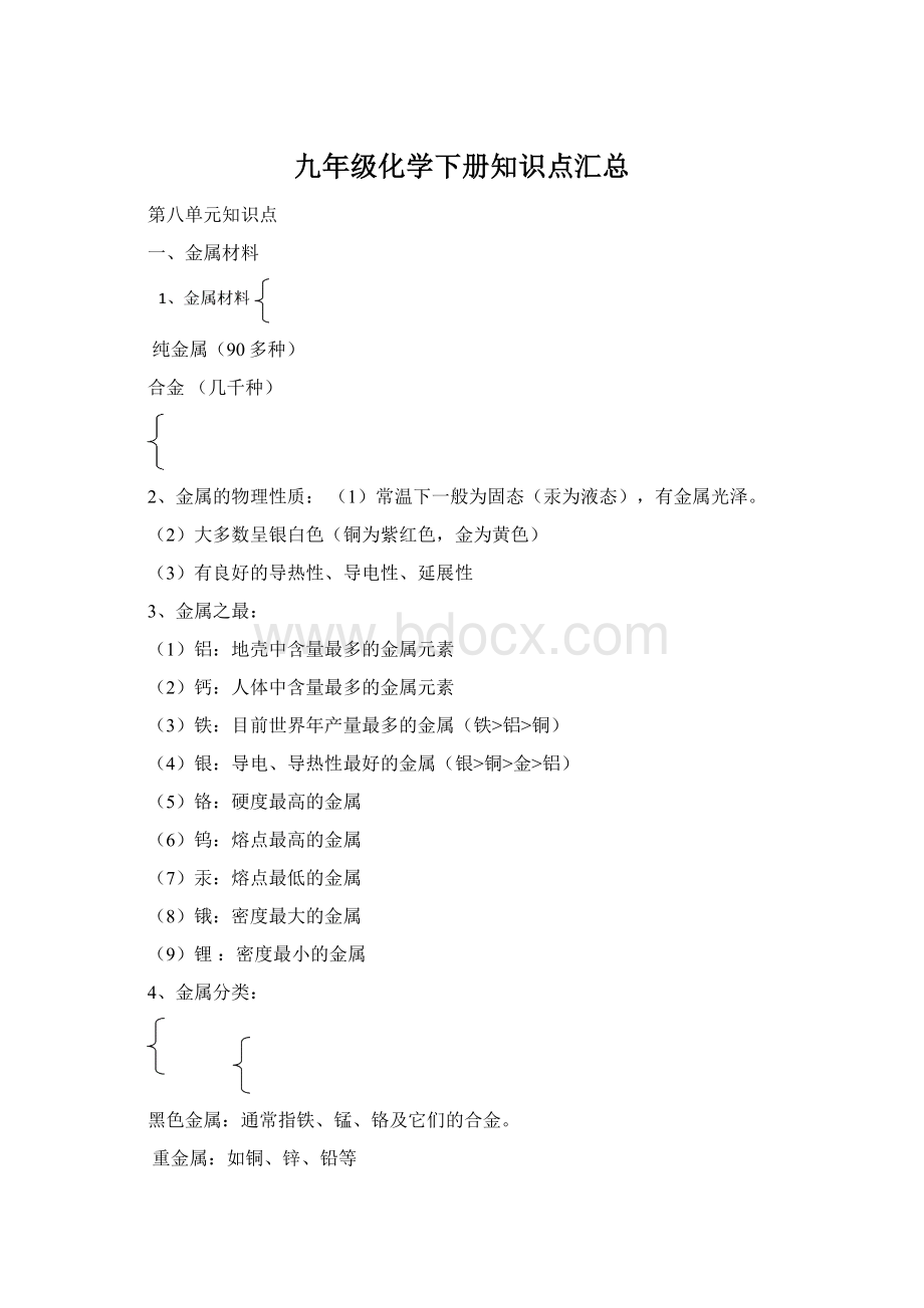 九年级化学下册知识点汇总.docx_第1页