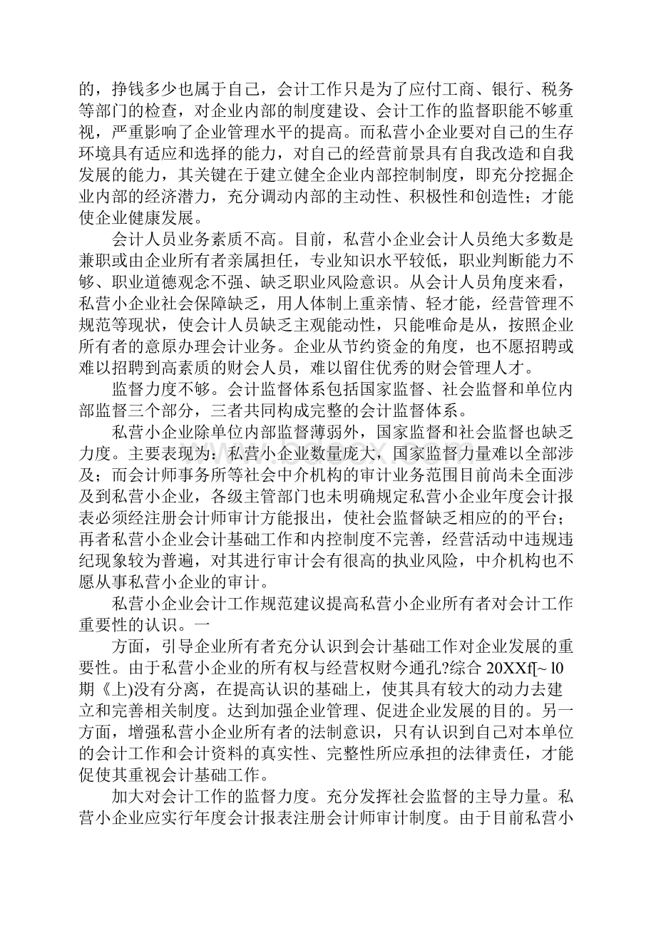 小企业会计工作总结Word文档下载推荐.docx_第2页