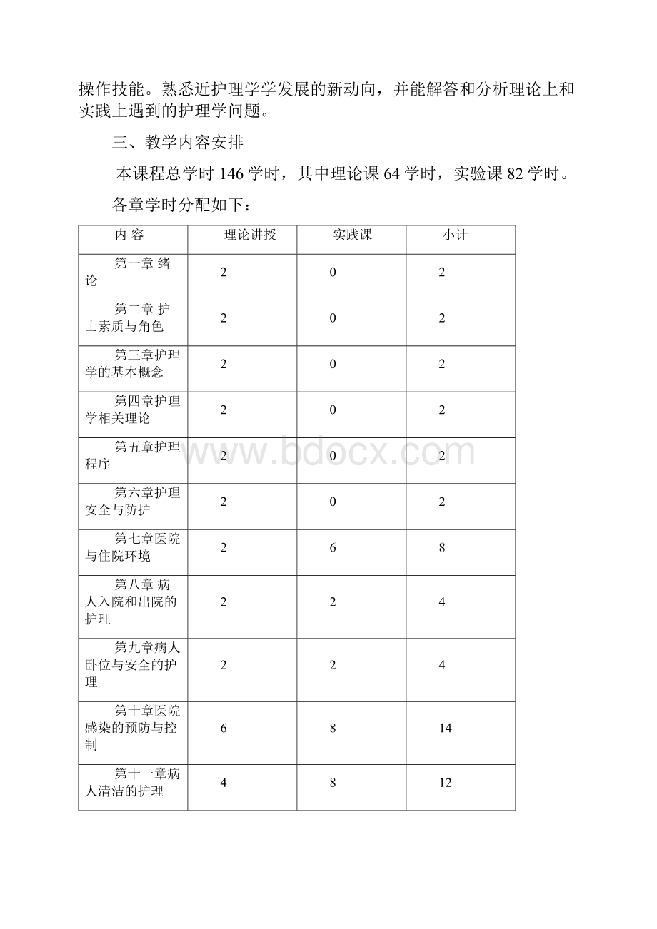 《护理学基础》3年制中专护理专业教学大纲知识讲解.docx_第2页