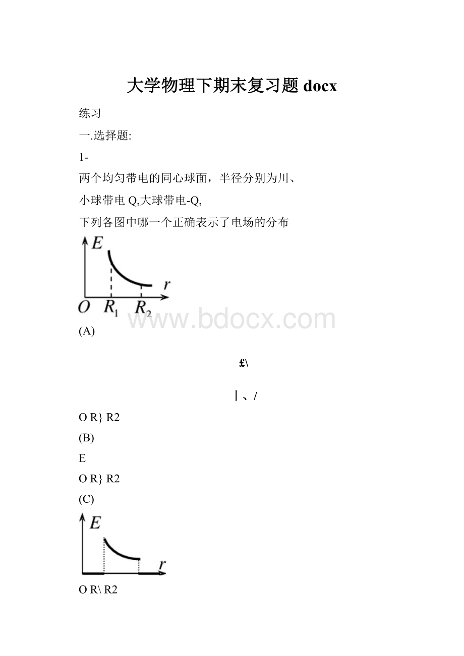 大学物理下期末复习题docx.docx_第1页