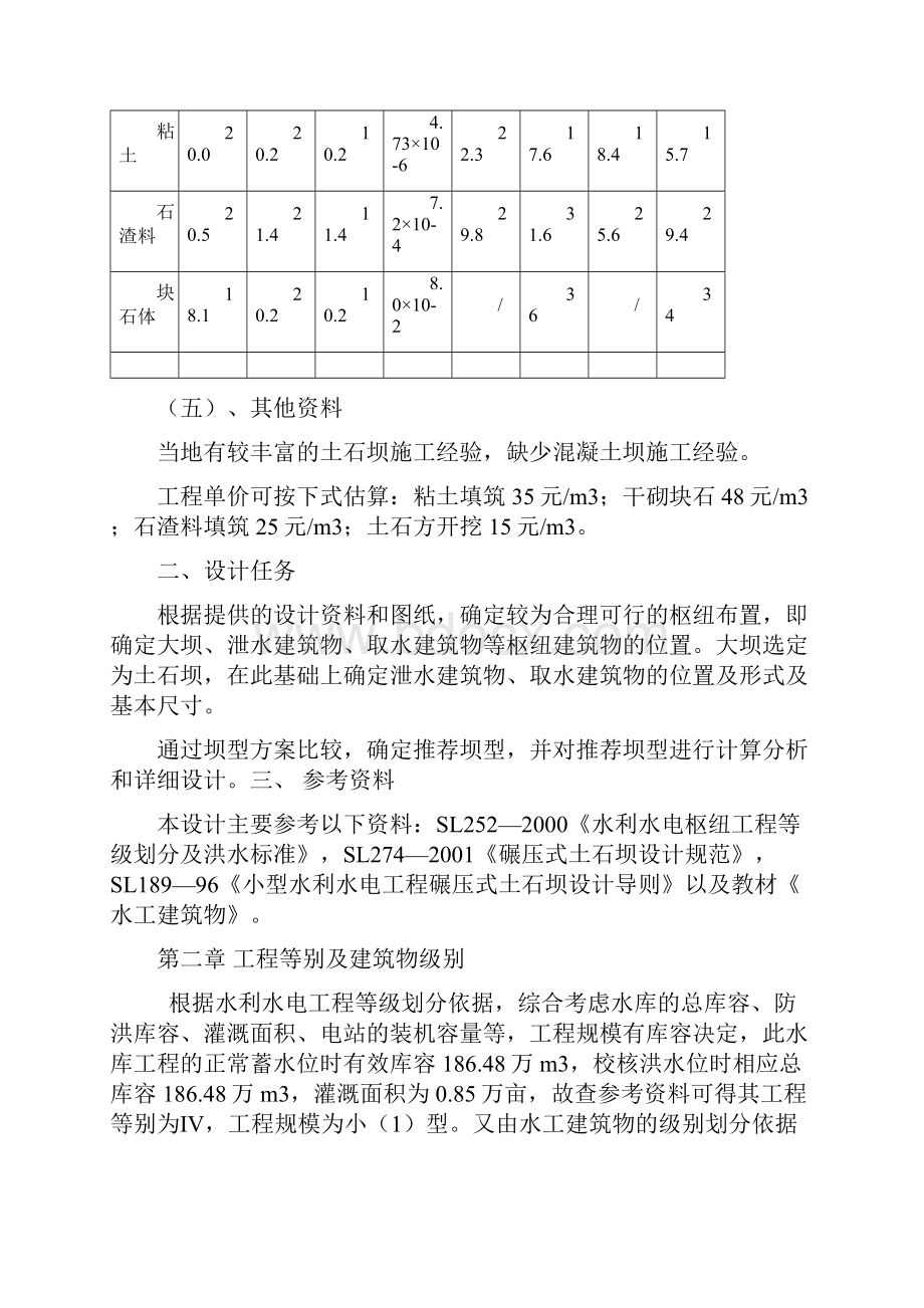 朝阳水库工程课程设计.docx_第3页