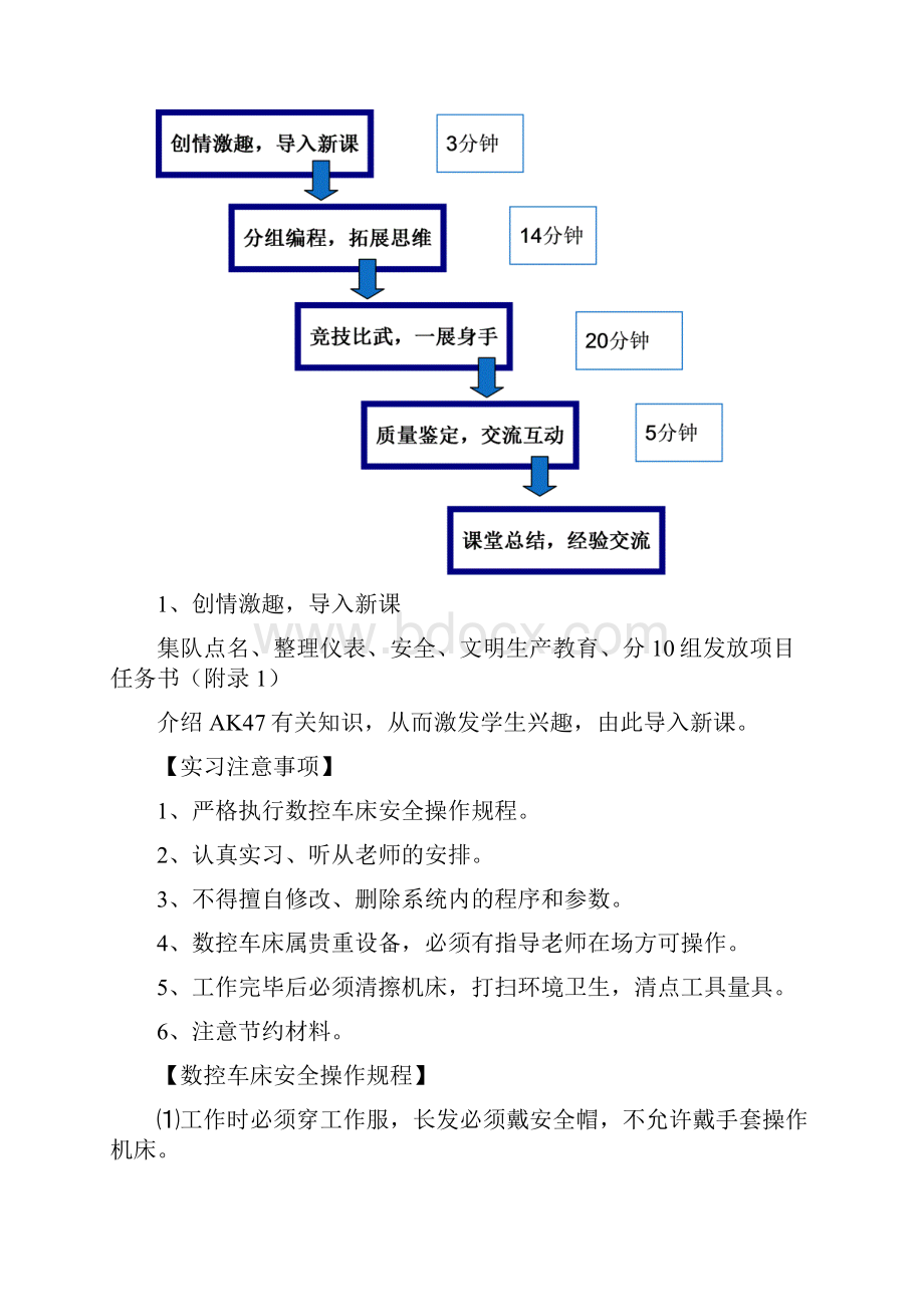 数控车实训教案G73加工子弹概要.docx_第3页