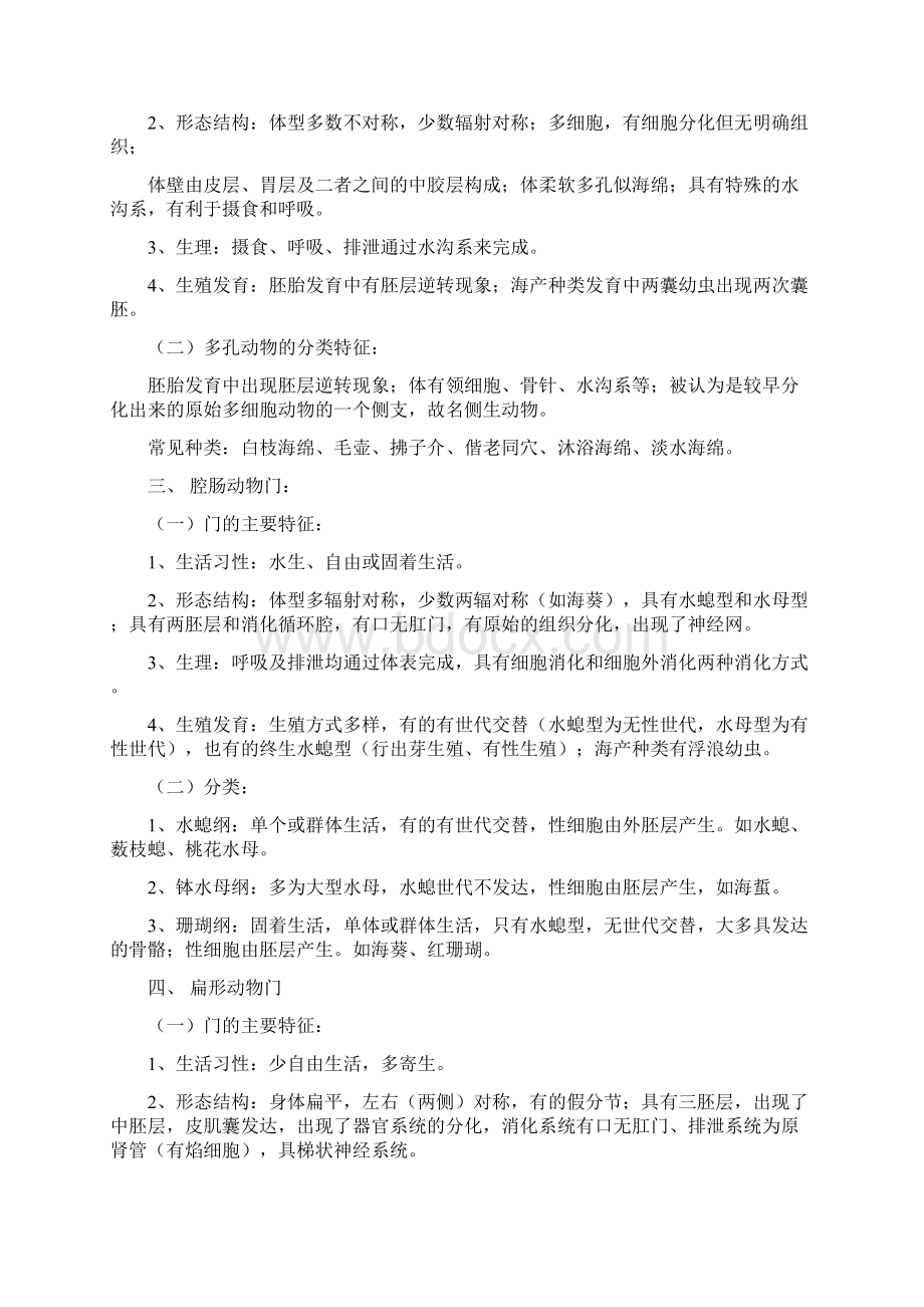 普通动物学复习指导.docx_第3页