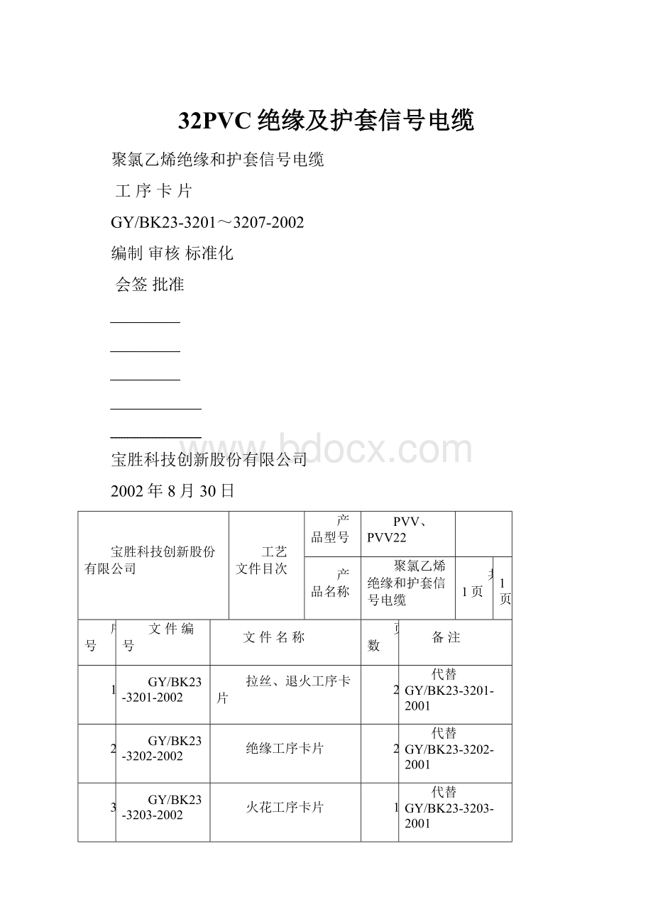 32PVC绝缘及护套信号电缆Word格式.docx