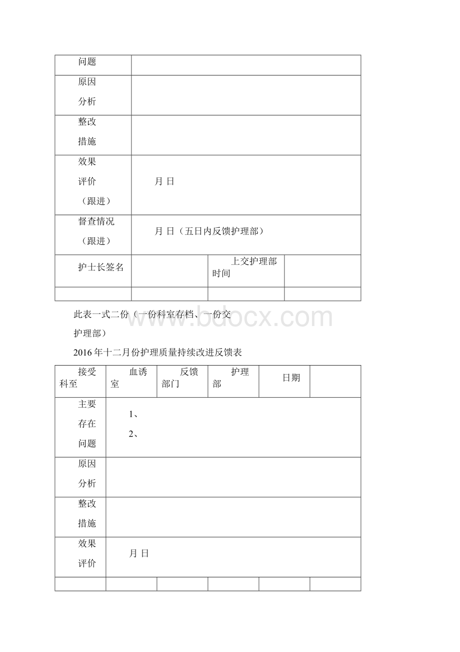 血透室护理质量持续改进反馈表.docx_第3页