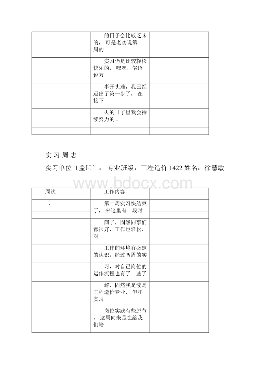 工程造价实习周记共二十篇.docx_第3页