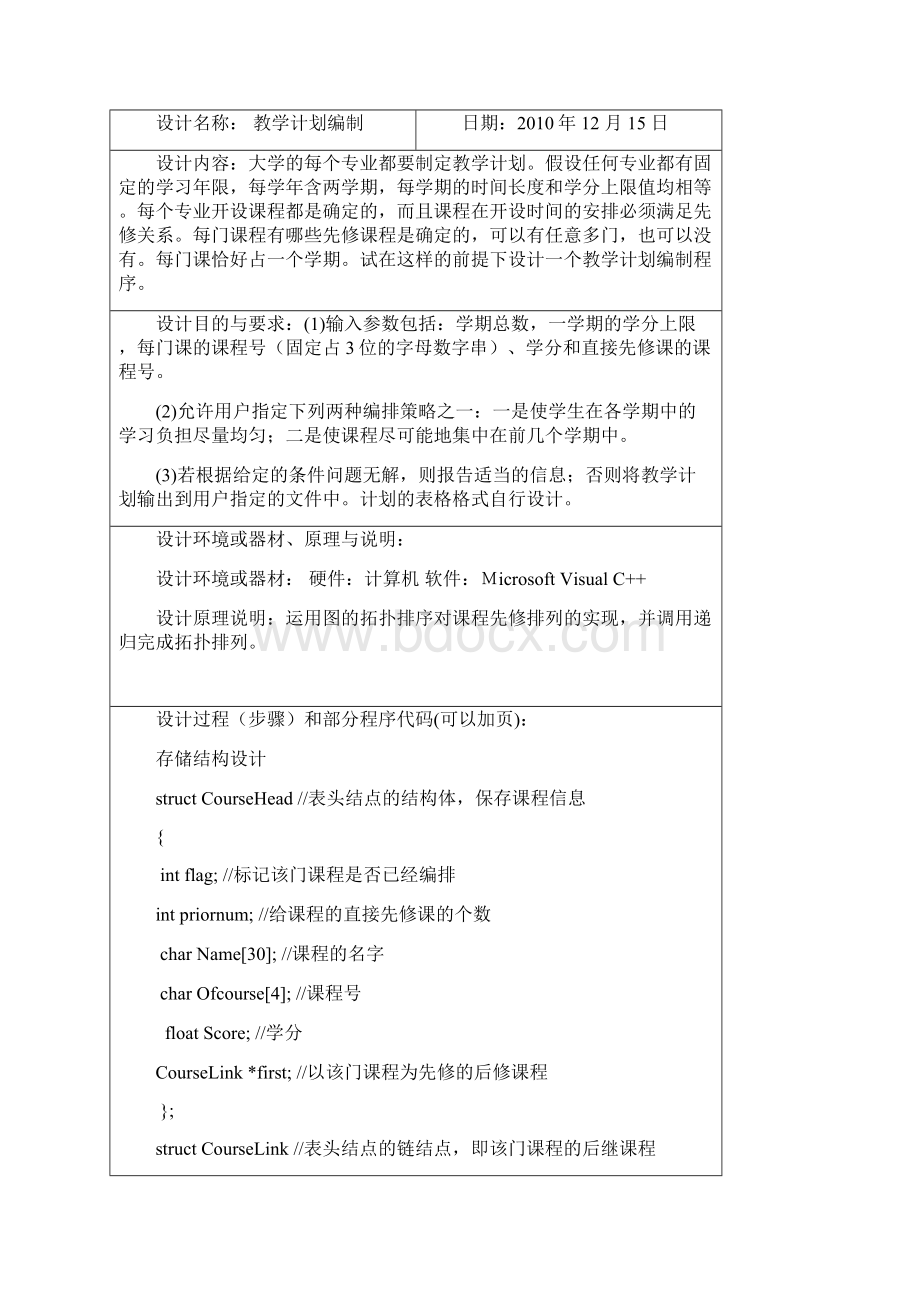 数据结构教学计划编制课程设计指导书Word格式文档下载.docx_第3页