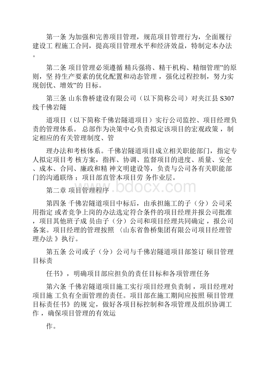 隧道项目管理办法.docx_第2页