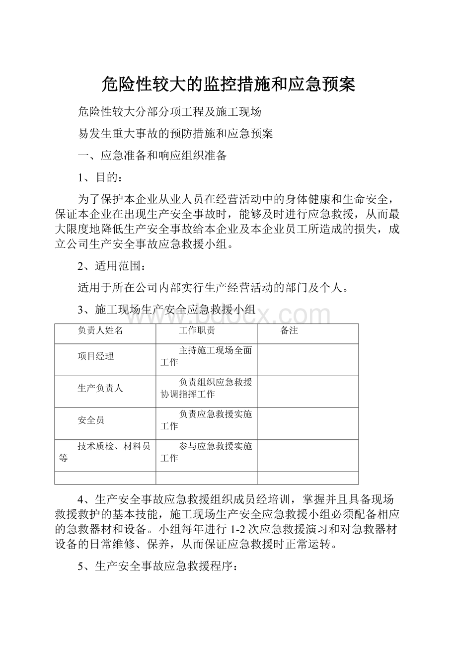 危险性较大的监控措施和应急预案.docx