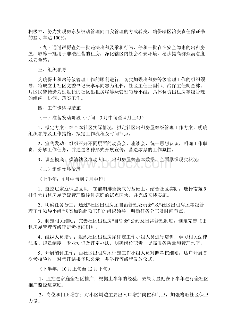 1格畈社区出租房等级管理工作深化方案Word文档下载推荐.docx_第2页