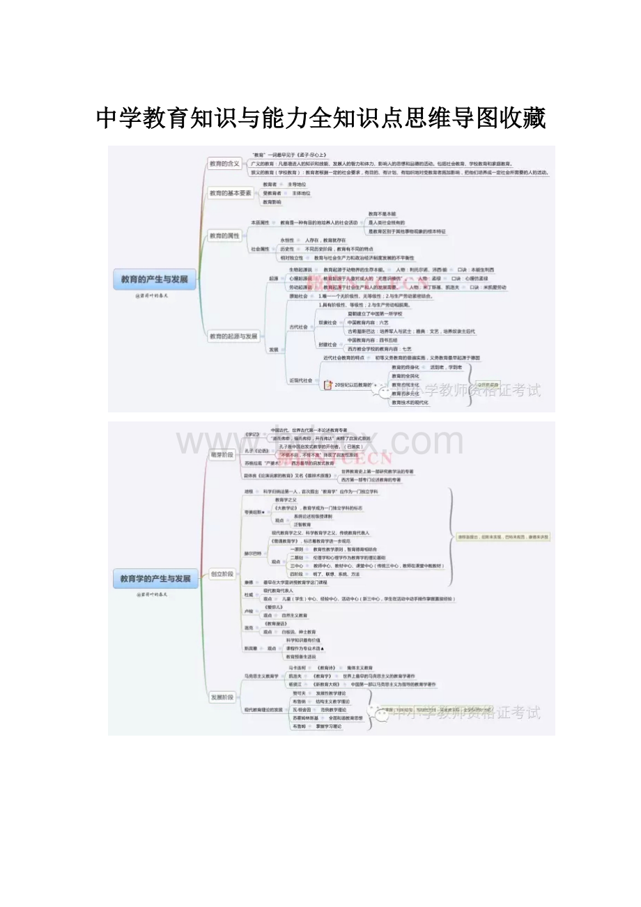 中学教育知识与能力全知识点思维导图收藏Word文档格式.docx_第1页