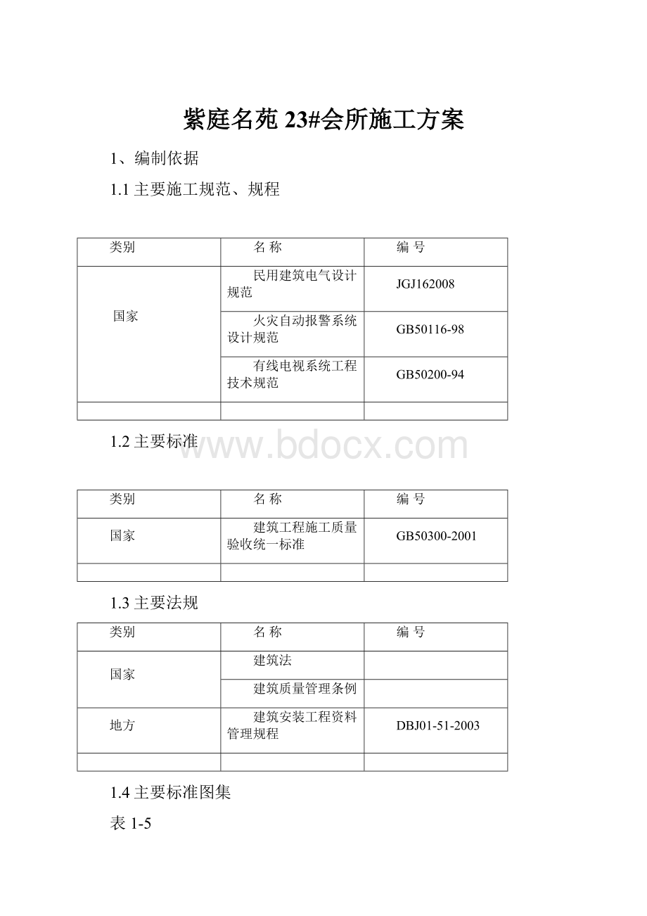 紫庭名苑23#会所施工方案.docx_第1页