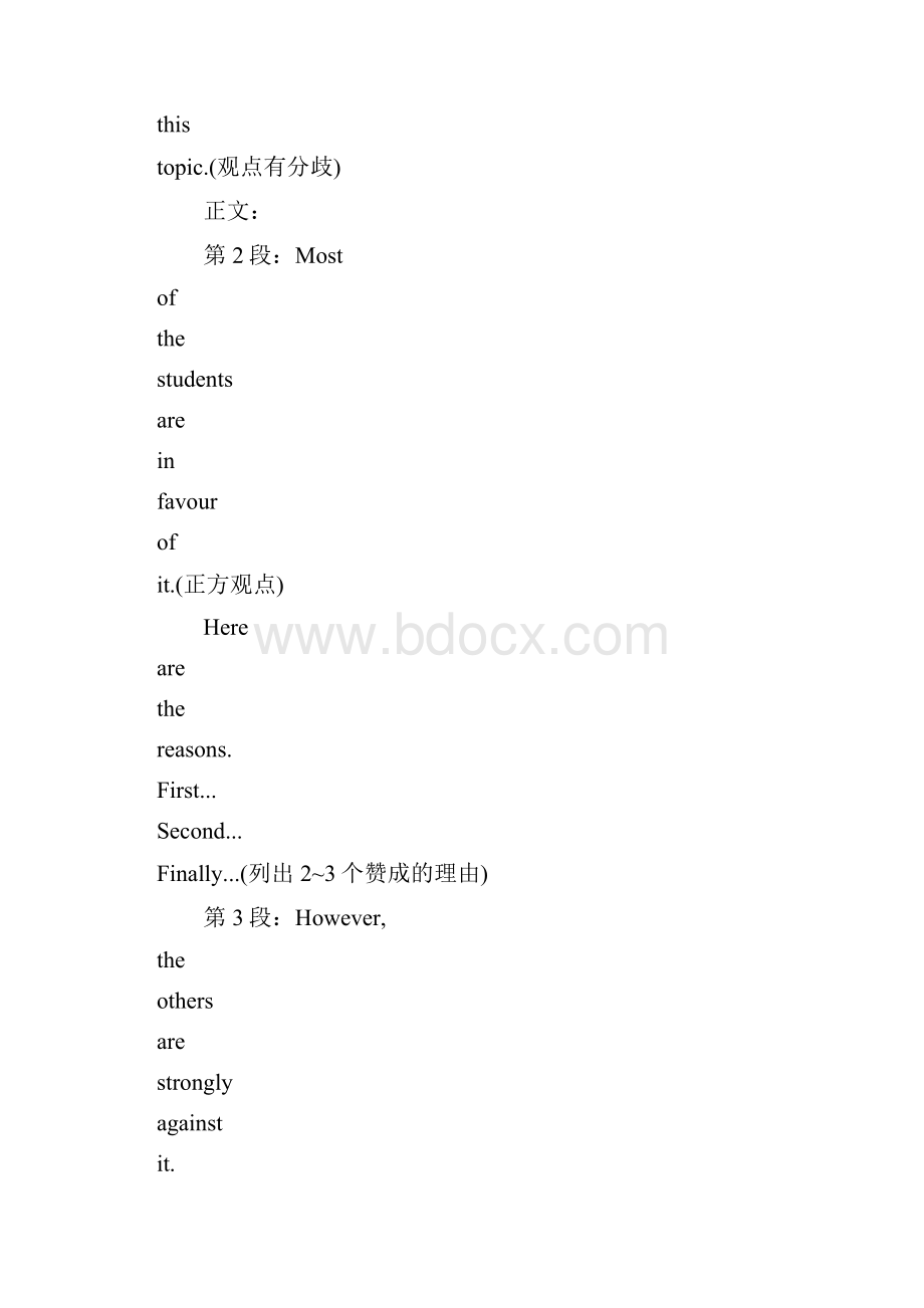 中考英语作文复习资料议论文模板 2doc.docx_第2页