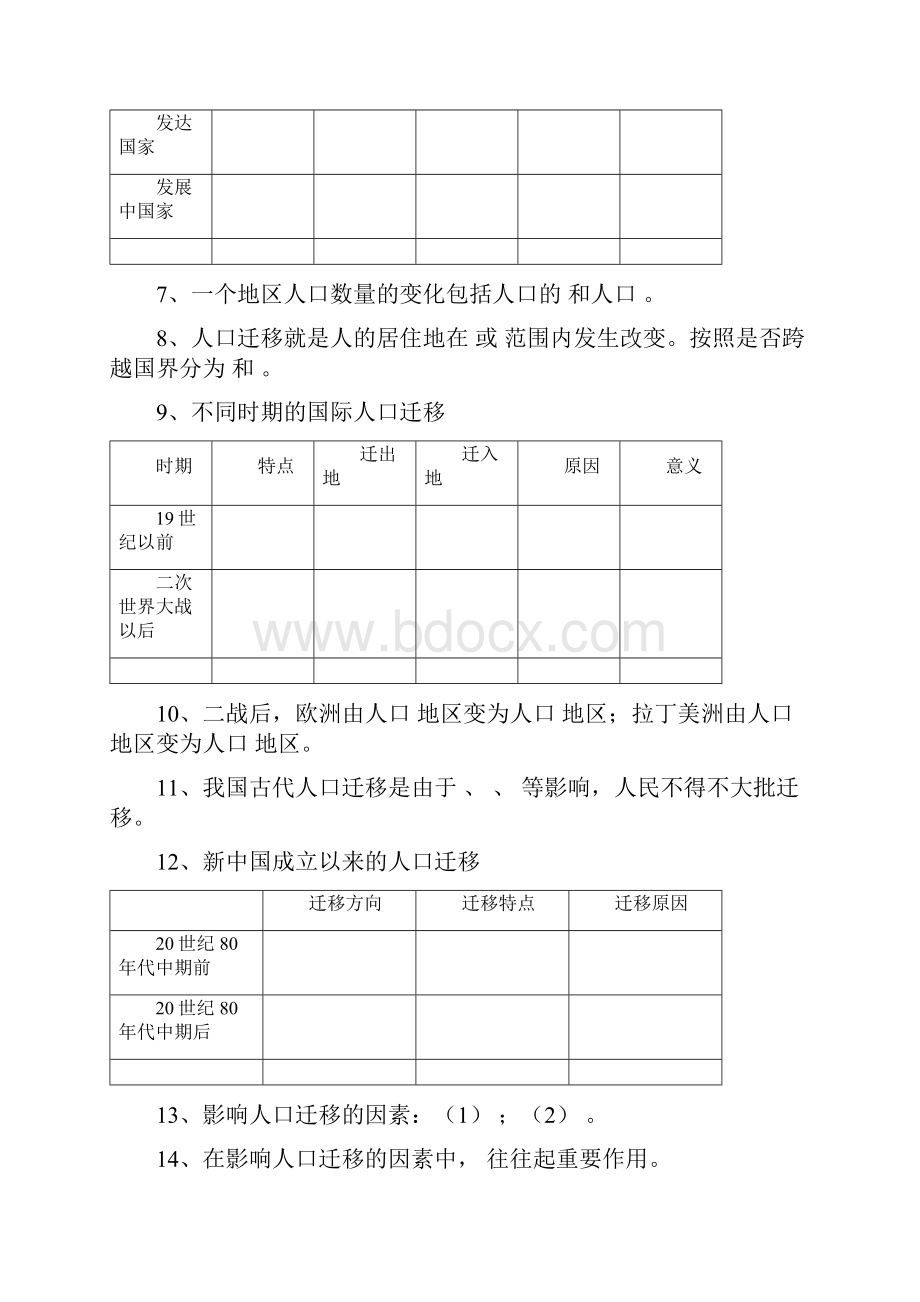 必修2复习 会考复习 地理Word文档下载推荐.docx_第2页