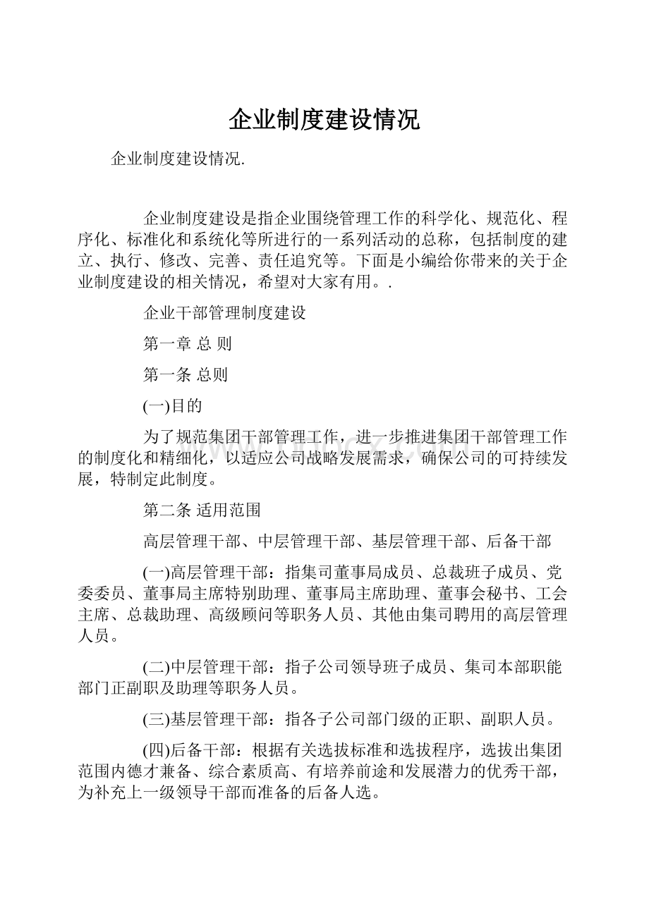 企业制度建设情况.docx_第1页