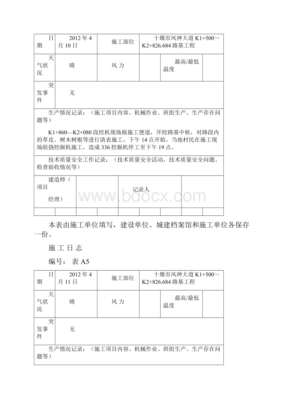 公路工程施工日志范本95267.docx_第2页