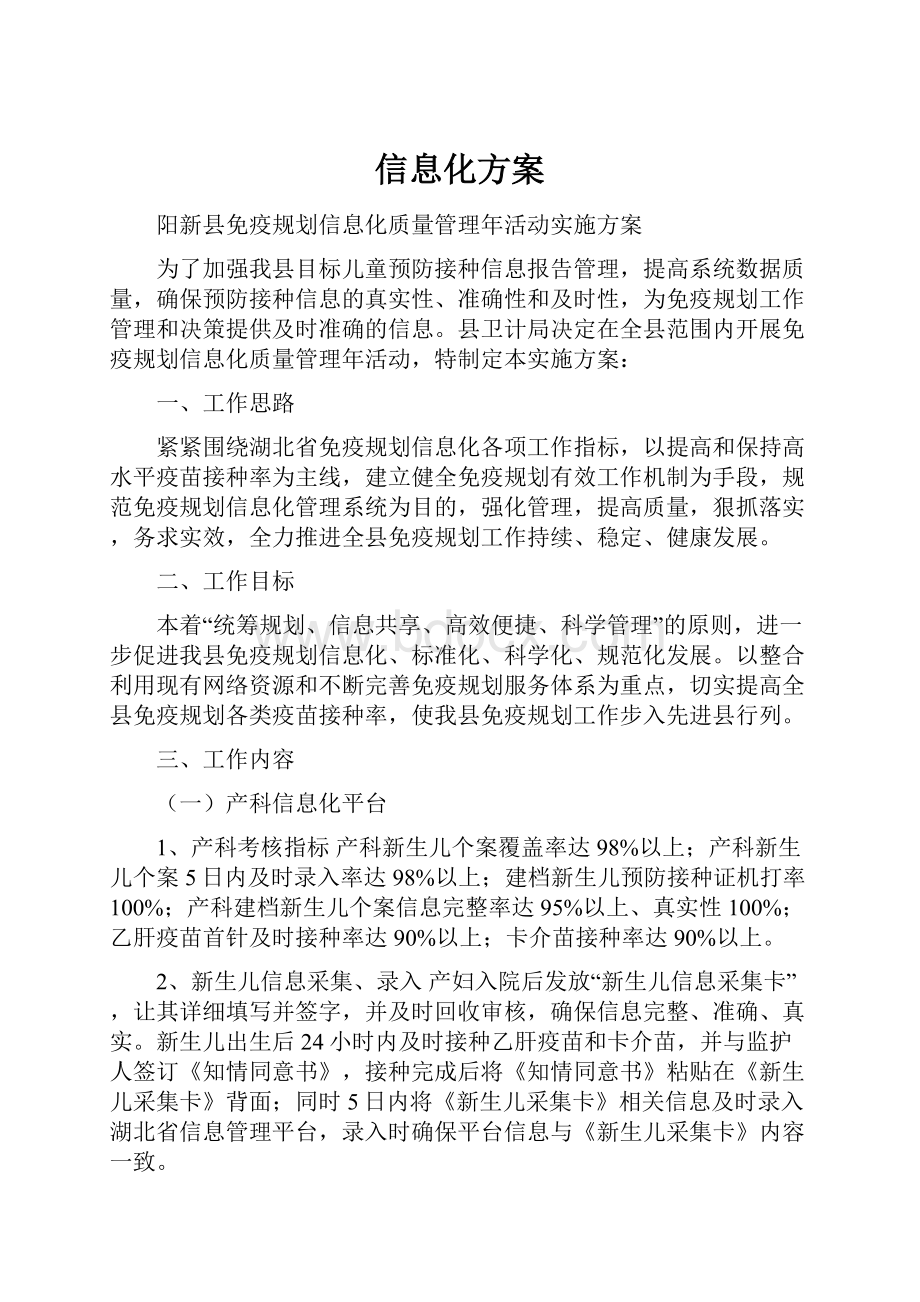 信息化方案文档格式.docx