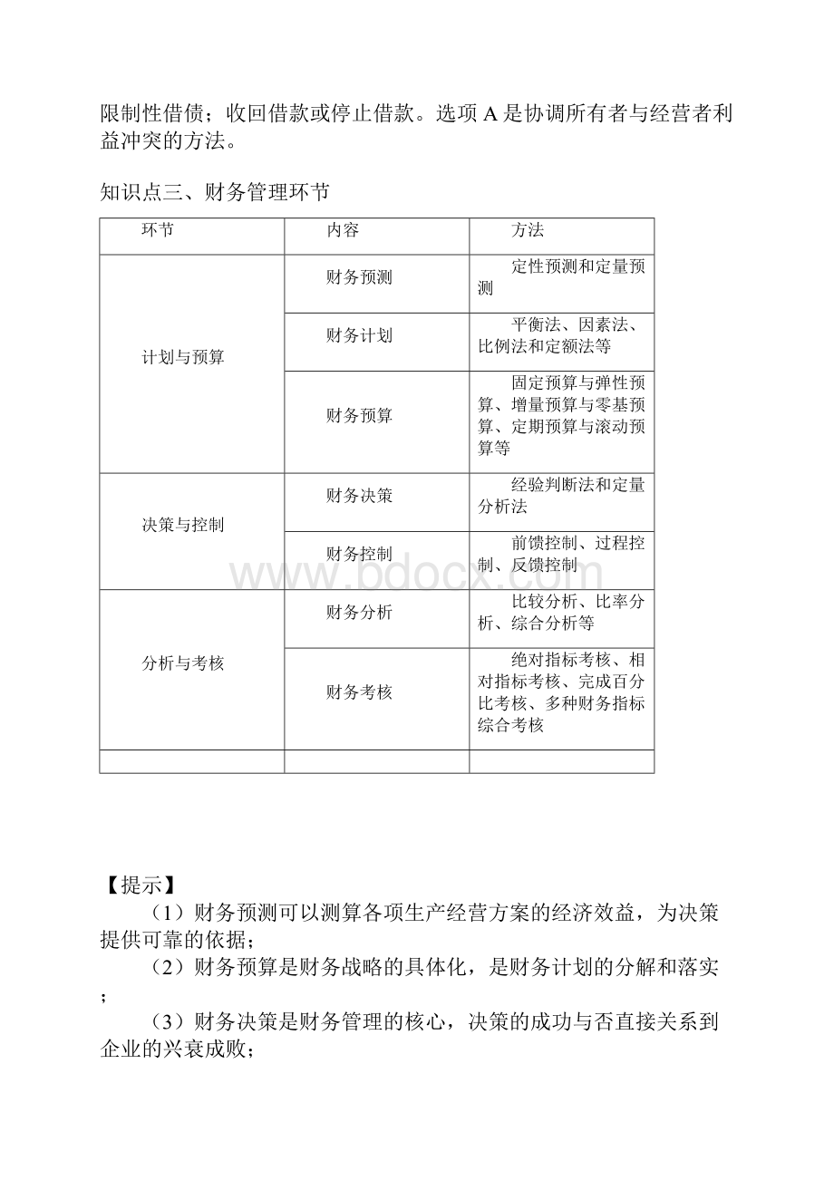 中级各章节知识点总汇会计职称考试中级财务管理Word格式.docx_第3页