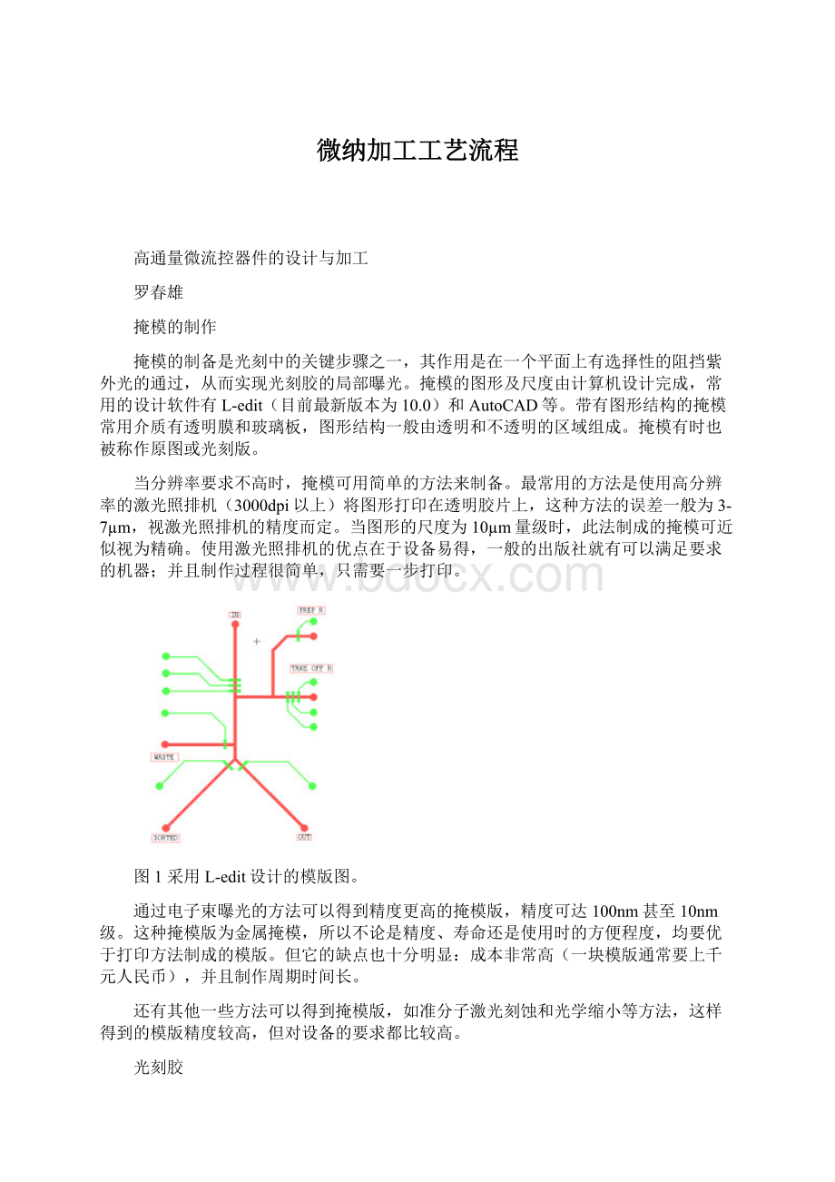 微纳加工工艺流程Word文档格式.docx