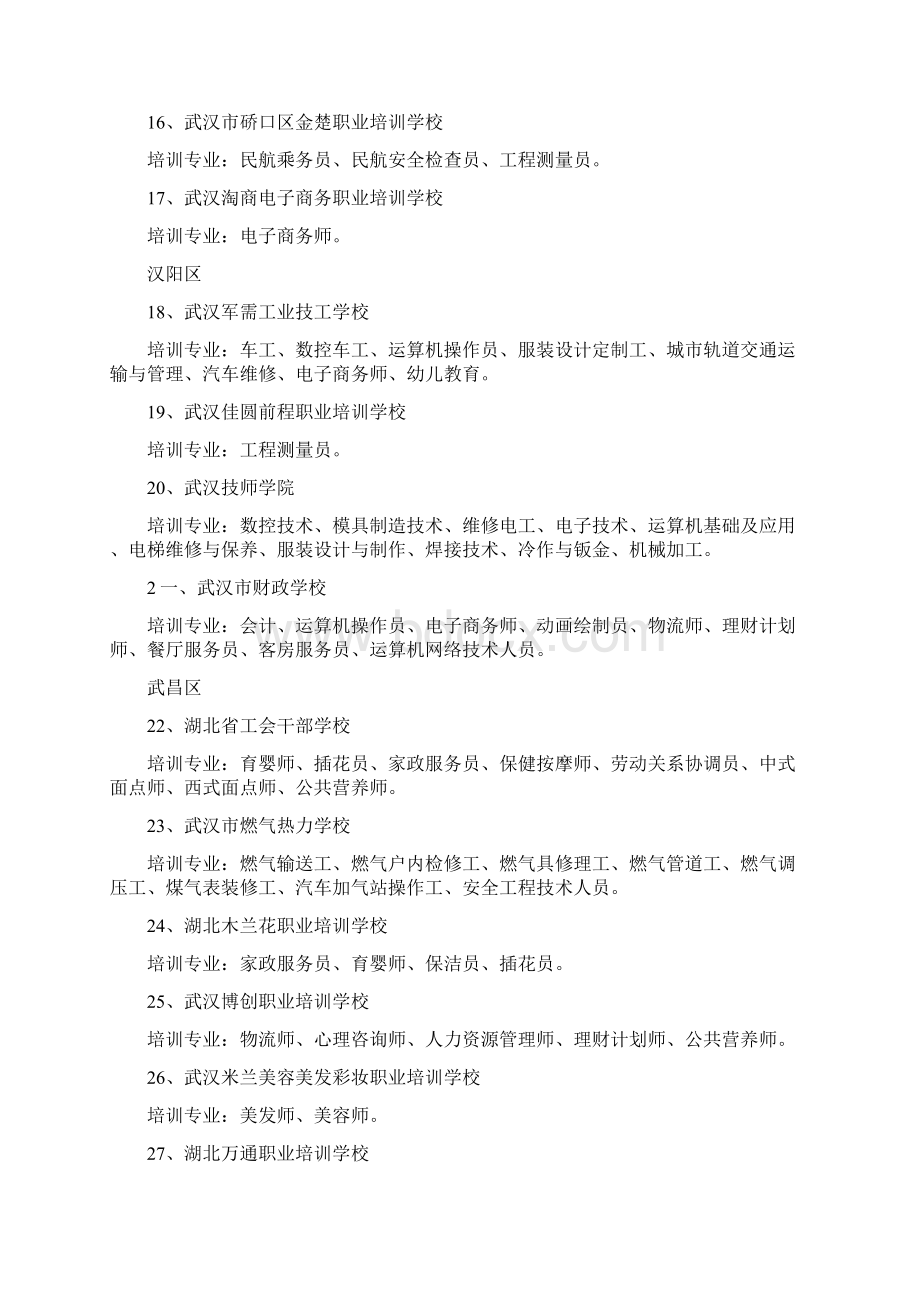 武汉就业培训定点机构年检公示Word文件下载.docx_第3页