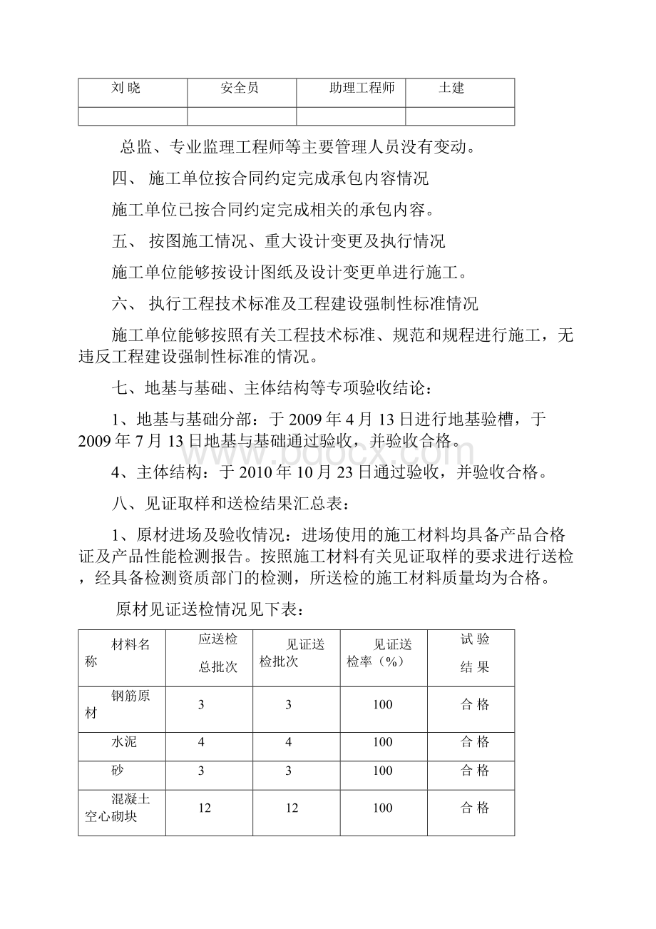 监理单位竣工评定报告Word文档下载推荐.docx_第3页