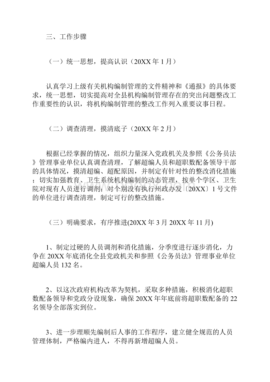 泸溪县机构编制管理存在问题的整改方案.docx_第2页