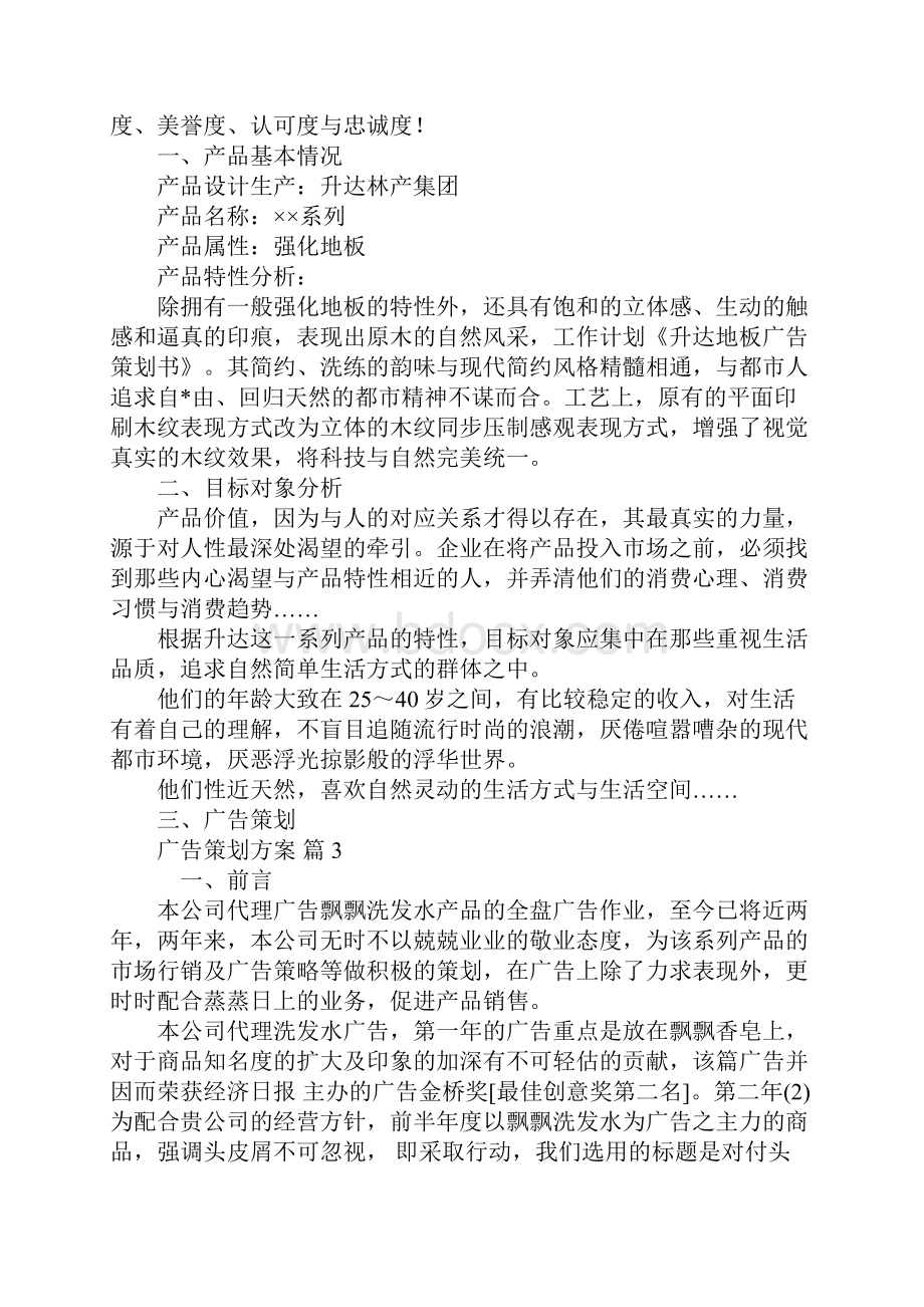 广告策划方案10篇.docx_第3页