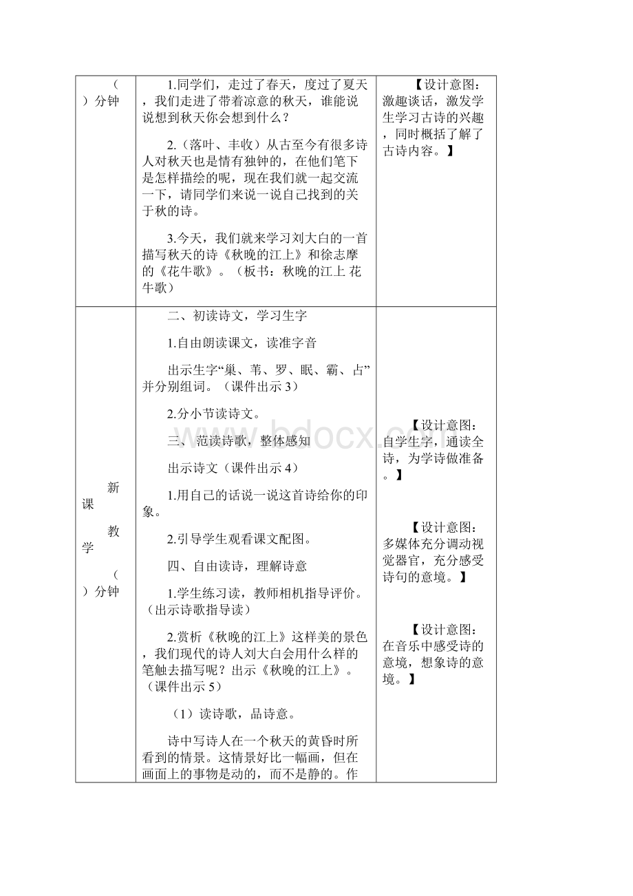 部编人教版四年级语文上册第3课《现代诗二首》精品教案.docx_第2页