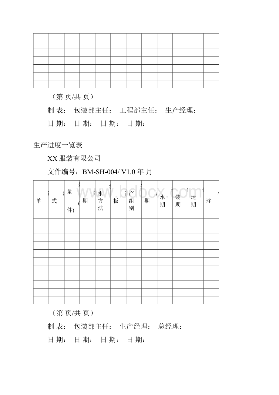 附录3服装企业质量管理体系编写常用应用表格的实例.docx_第3页