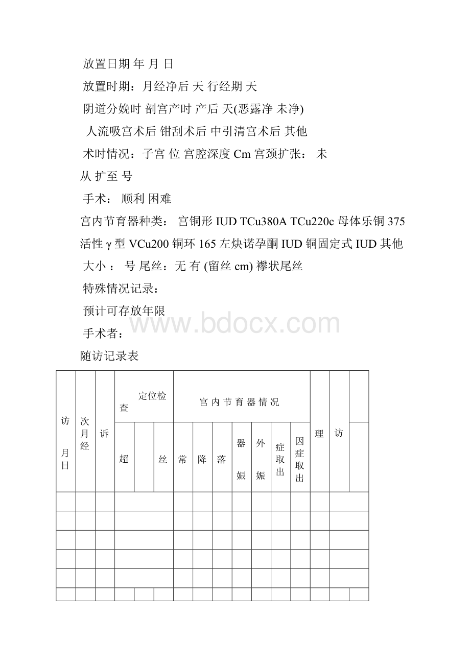 宫内节育器放置术记录表.docx_第2页