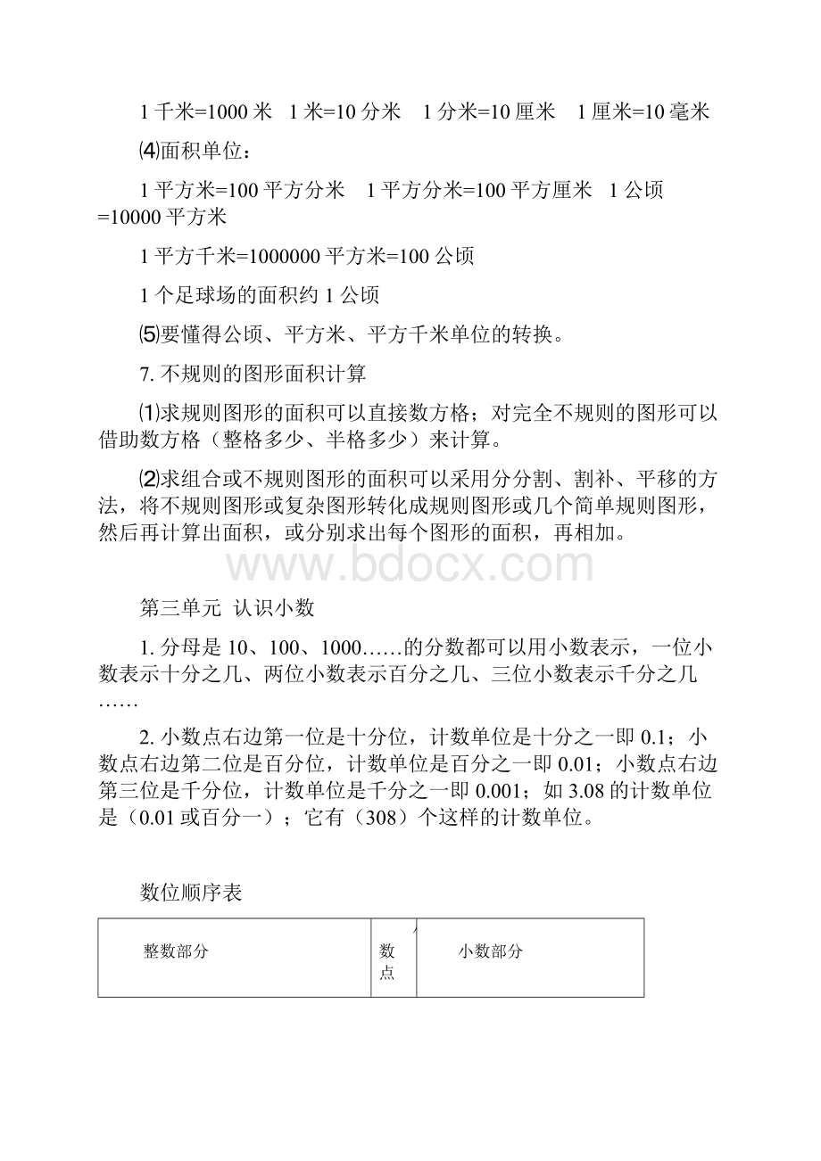 数学苏教版五年级上册知识重点.docx_第3页